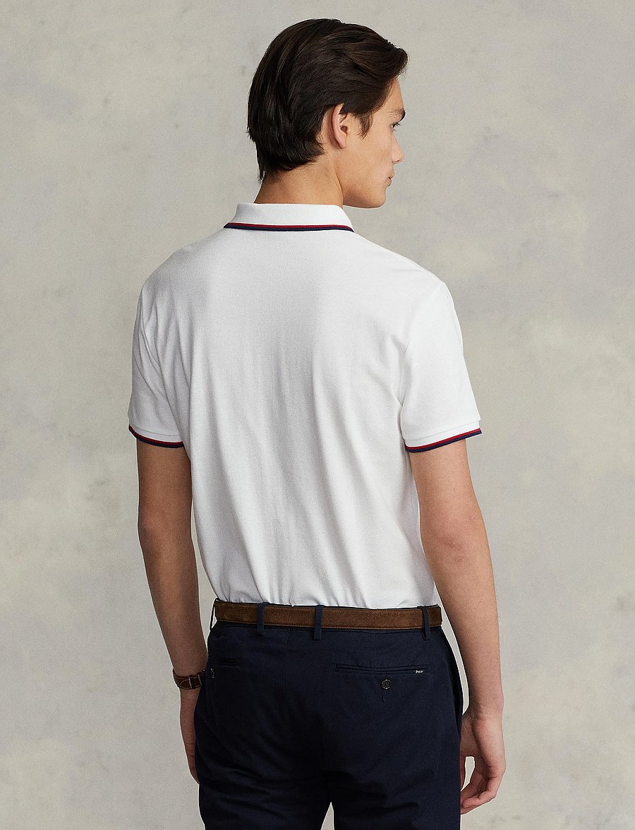 Polo Ralph Lauren - Custom Slim Fit Mesh Polo Shirt - short-sleeved polos - white/c7996 - 2
