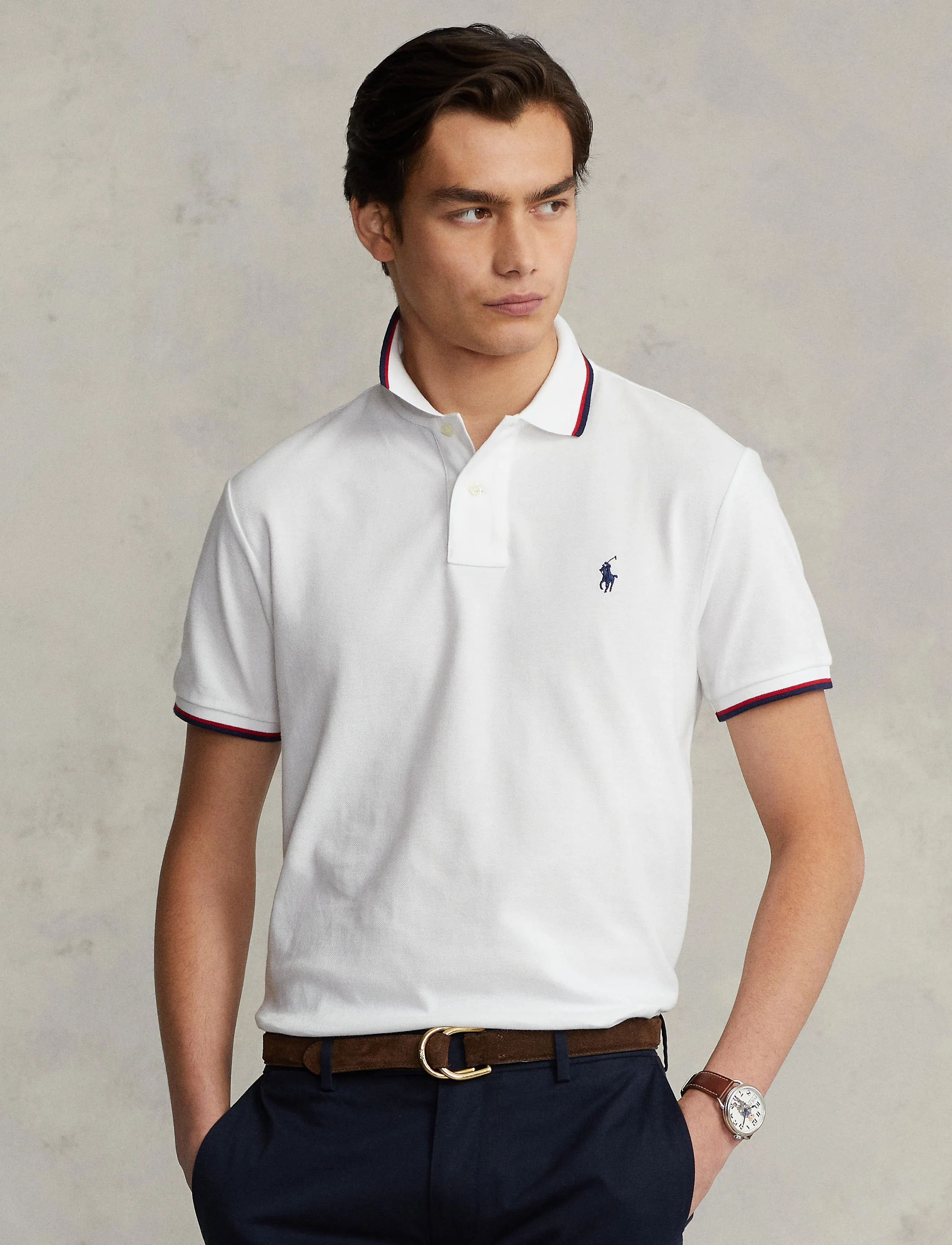 Custom Slim Fit Mesh Polo Shirt 3