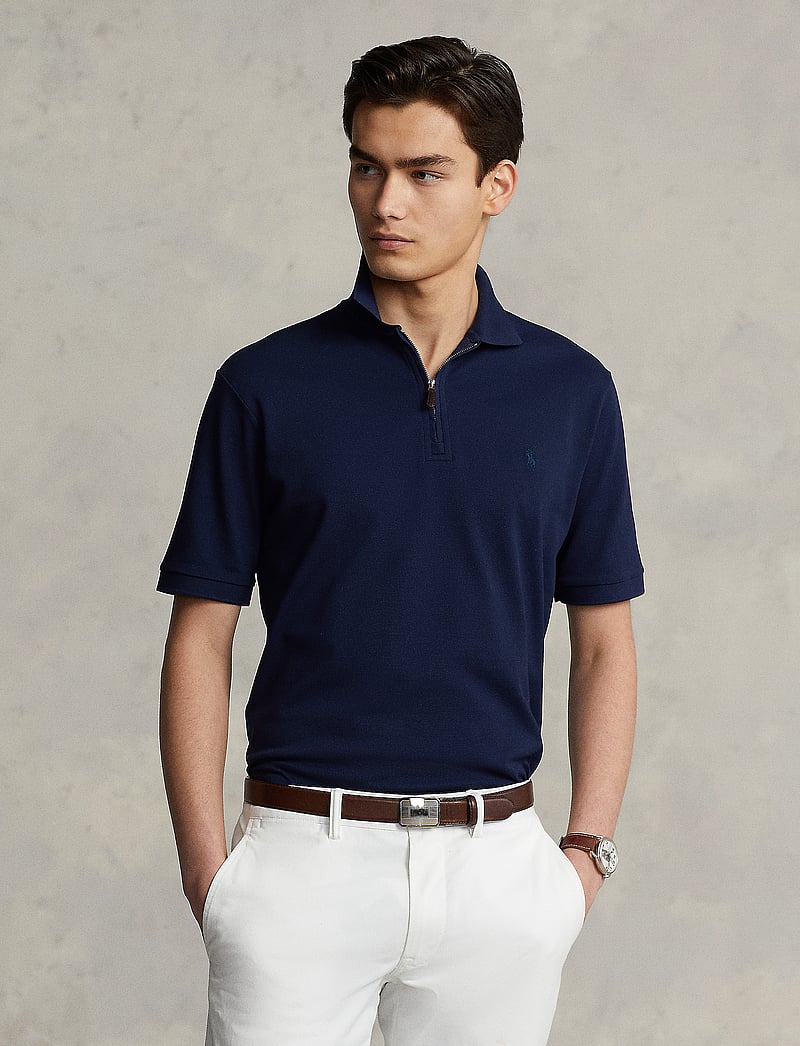 Polo Ralph Lauren - Custom Slim Fit Stretch Mesh Polo Shirt - french navy/c7587 - 0