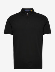 Custom Slim Fit Stretch Mesh Polo Shirt - POLO BLACK/C9760