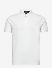 Custom Slim Fit Stretch Mesh Polo Shirt - WHITE/C1730
