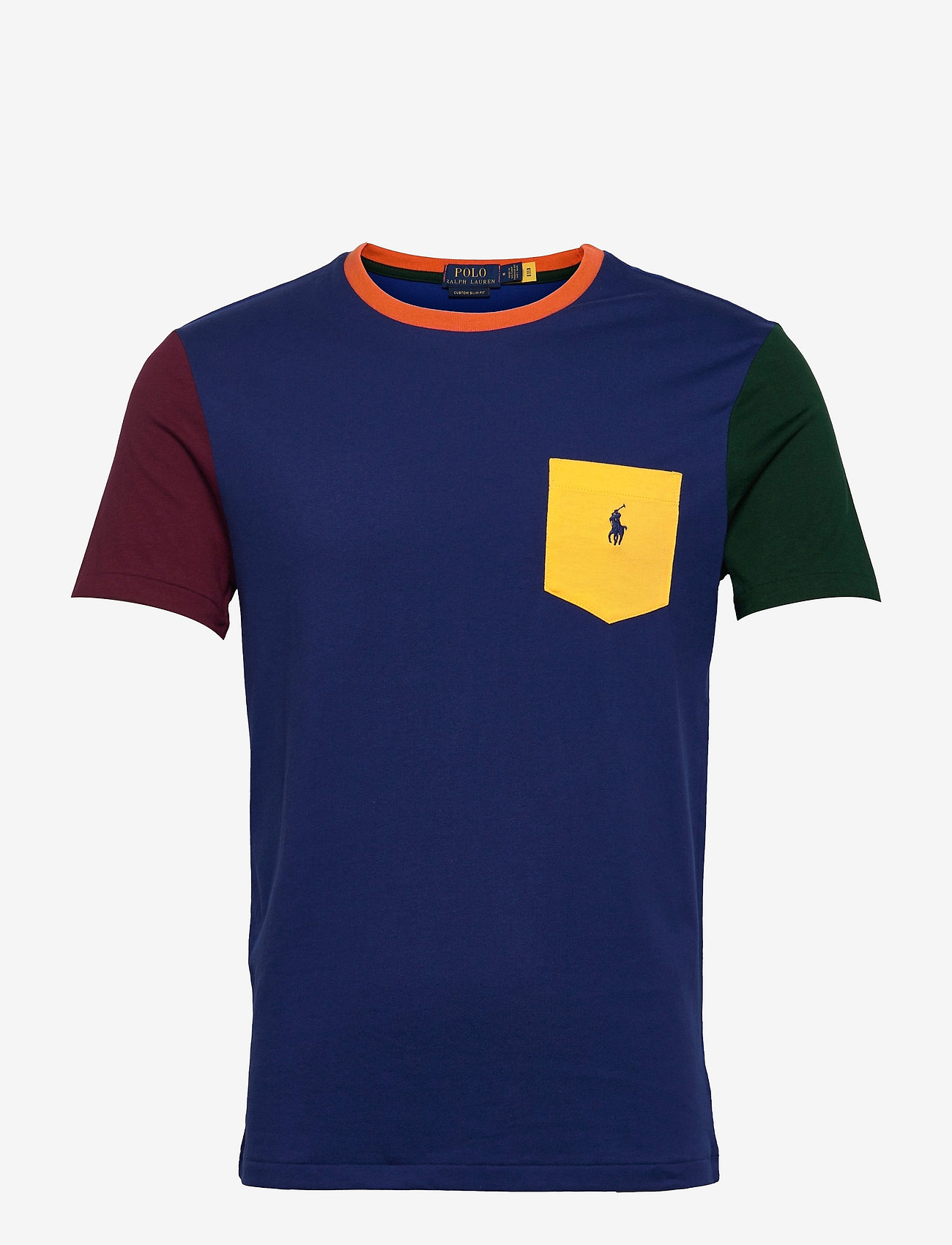 Polo Ralph Lauren - Custom Slim Color-Blocked Pocket T-Shirt - fall royal multi - 0