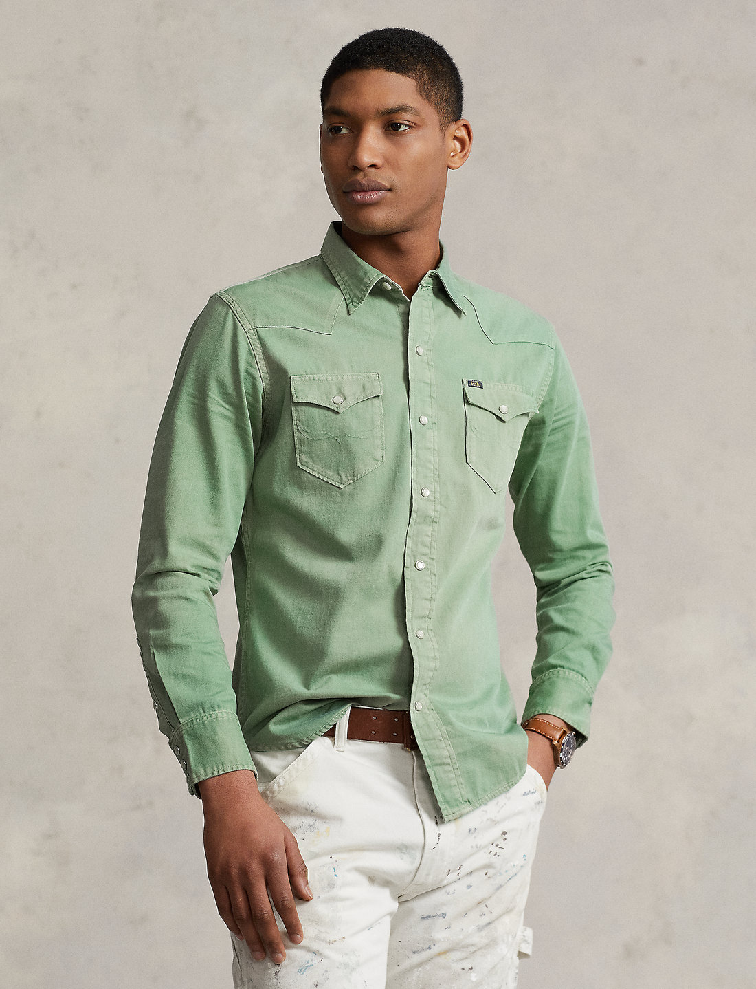 Polo ralph lauren 2025 classic fit western shirt