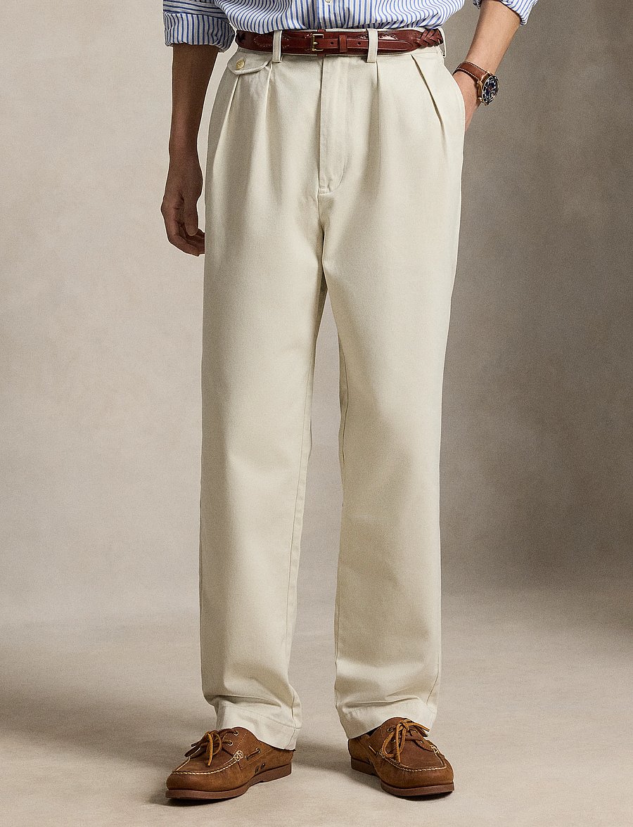 Polo Ralph Lauren - Whitman Relaxed Fit Pleated Chino Pant - chinos - new stone - 0