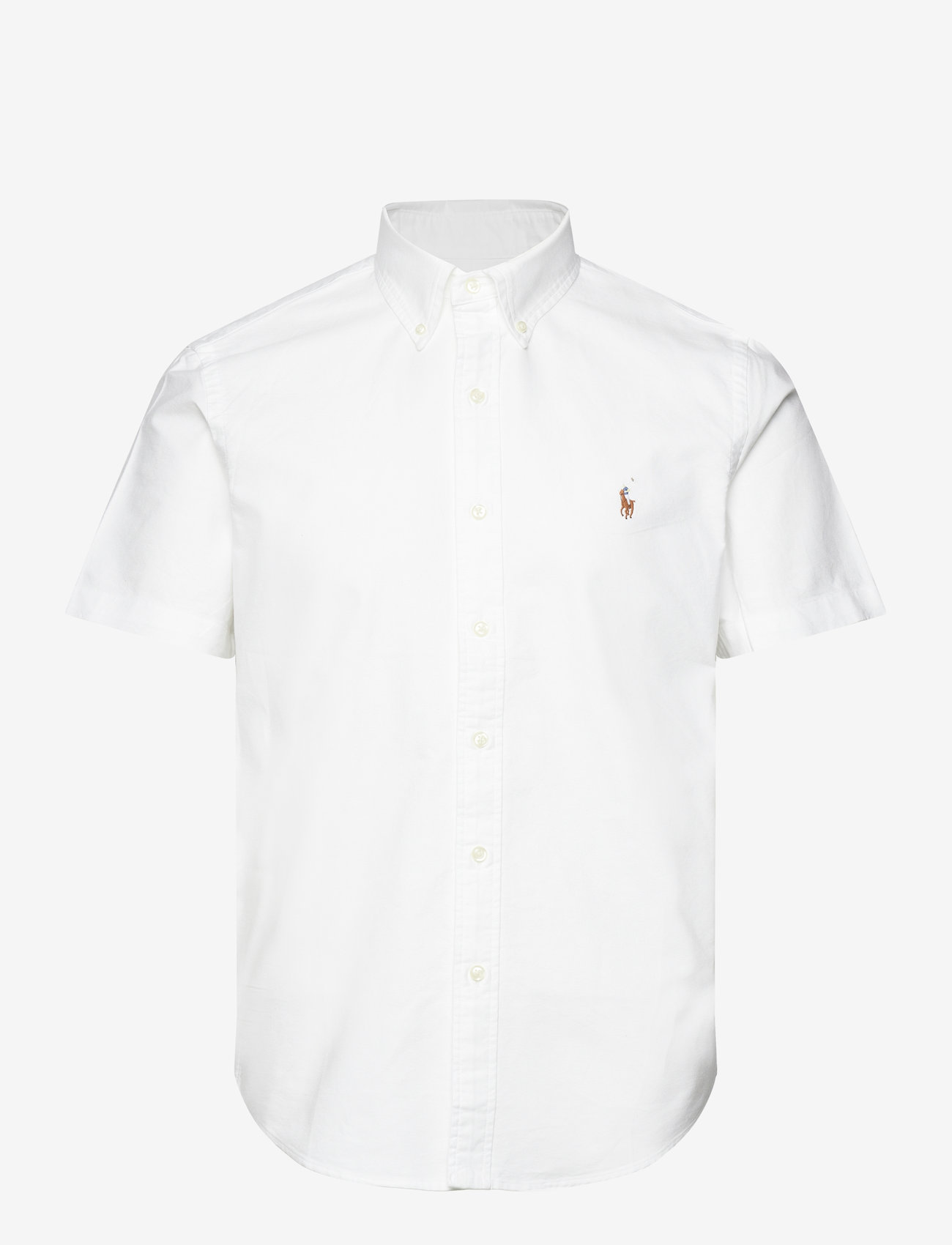 Polo Ralph Lauren - Custom Fit Oxford Shirt - kortärmade skjortor - bsr white - 0