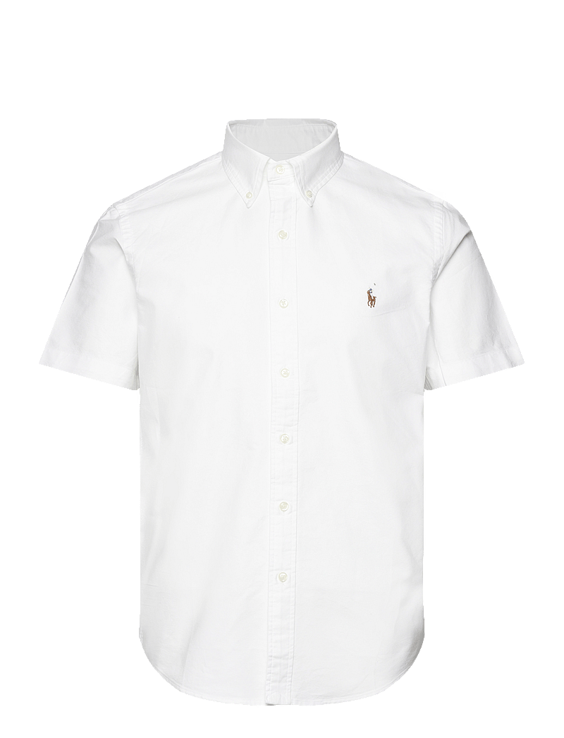 Polo Ralph Lauren - Custom Fit Oxford Shirt - kortärmade skjortor - bsr white - 0