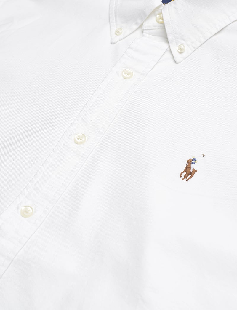Polo Ralph Lauren - Custom Fit Oxford Shirt - kortärmade skjortor - bsr white - 3