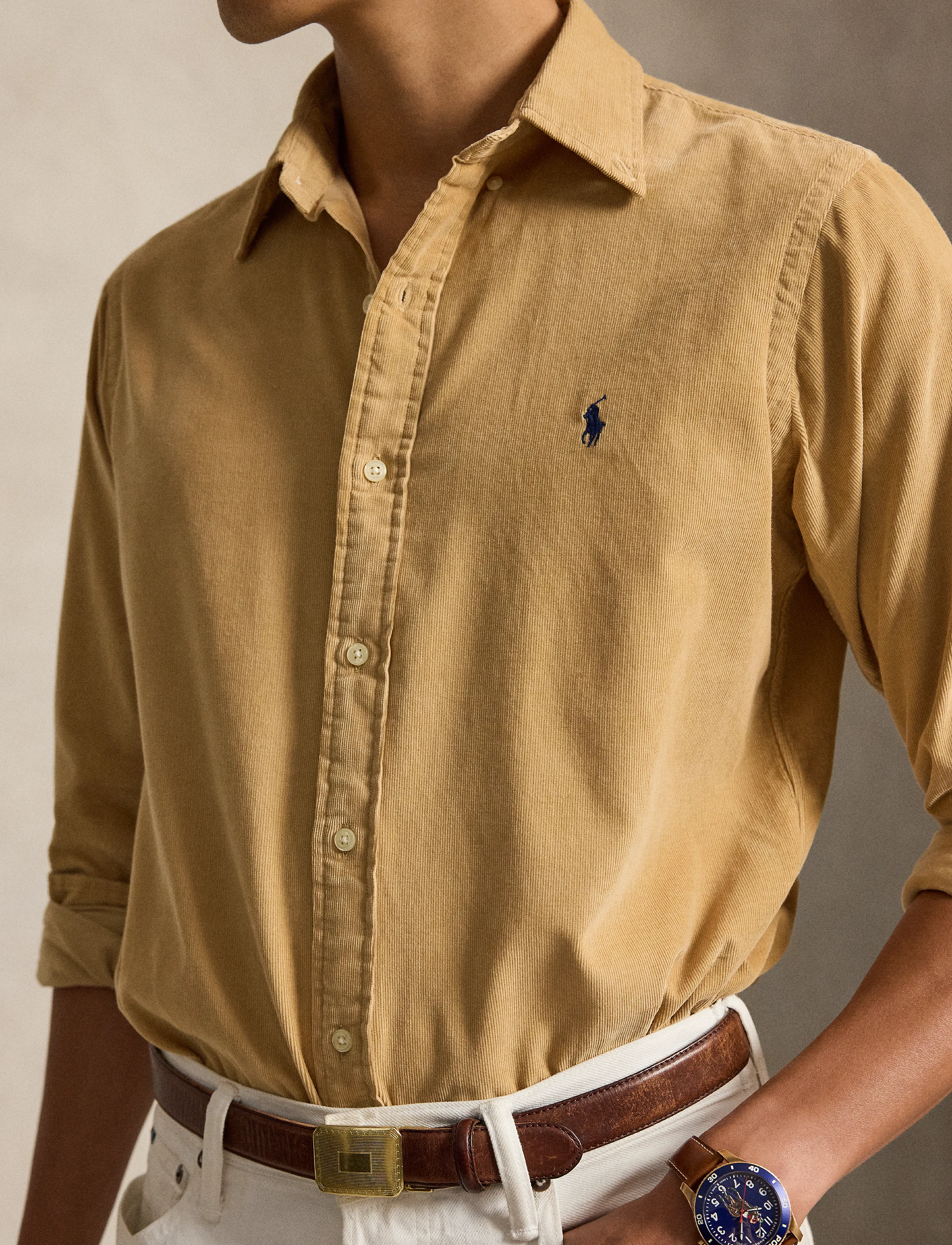 Polo Ralph Lauren - Custom Fit Corduroy Shirt - cordhemden - classic camel - 5