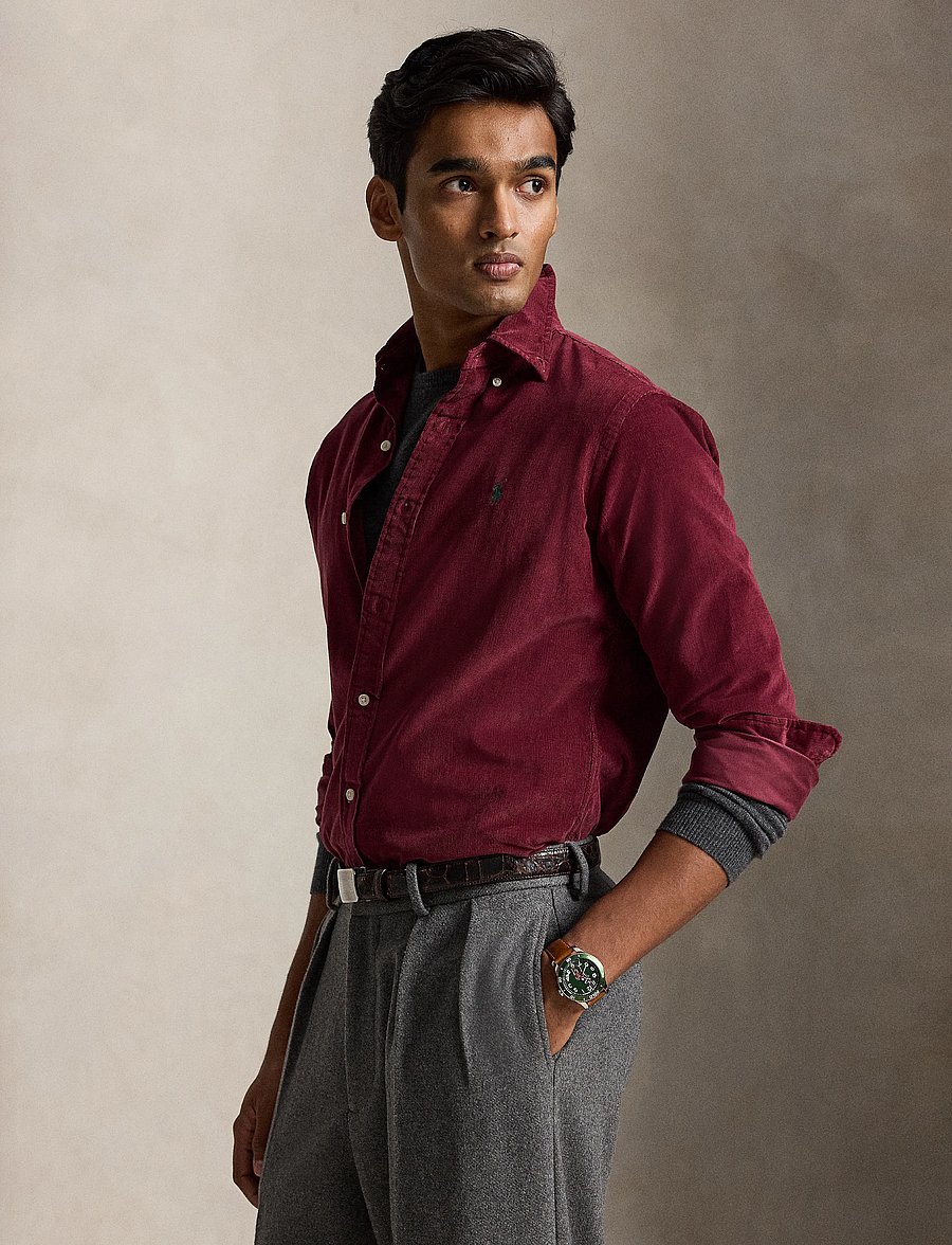 Polo Ralph Lauren - Custom Fit Corduroy Shirt - corduroy shirts - classic wine w/pi - 0