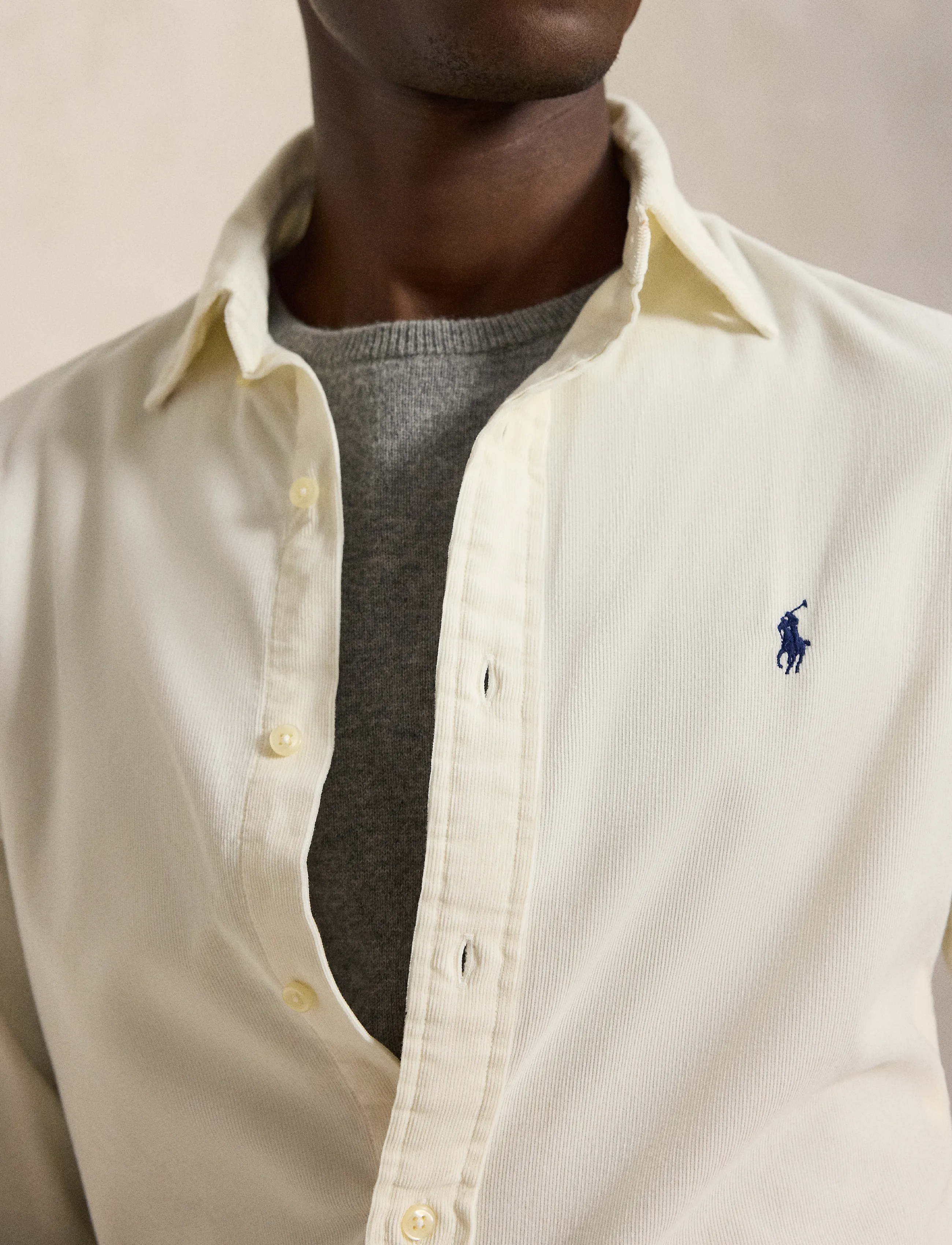 Polo Ralph Lauren - Custom Fit Corduroy Shirt - corduroy shirts - clubhouse cream - 4