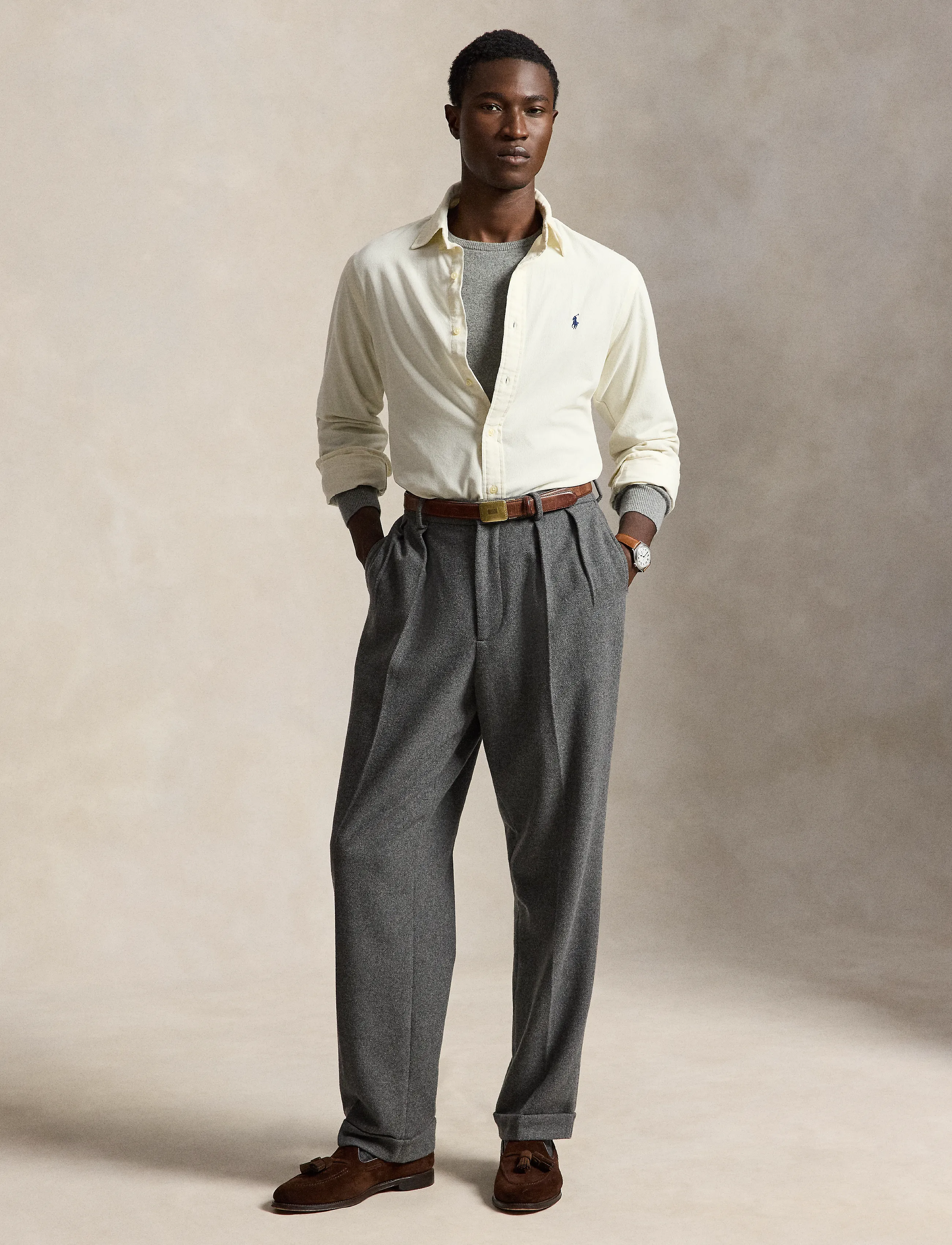 Polo Ralph Lauren - Custom Fit Corduroy Shirt - corduroy shirts - clubhouse cream - 5