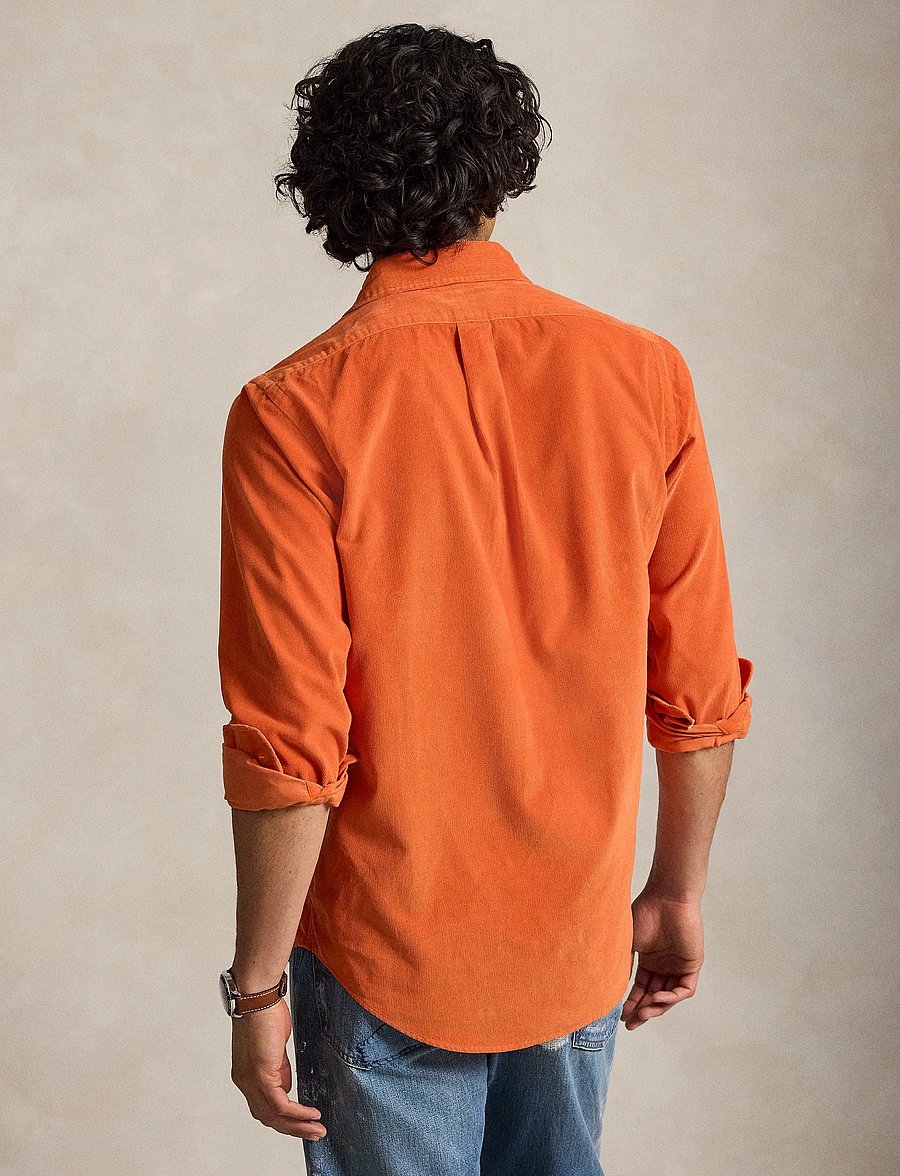 Polo Ralph Lauren - Custom Fit Corduroy Shirt - cordhemden - college orange w - 4