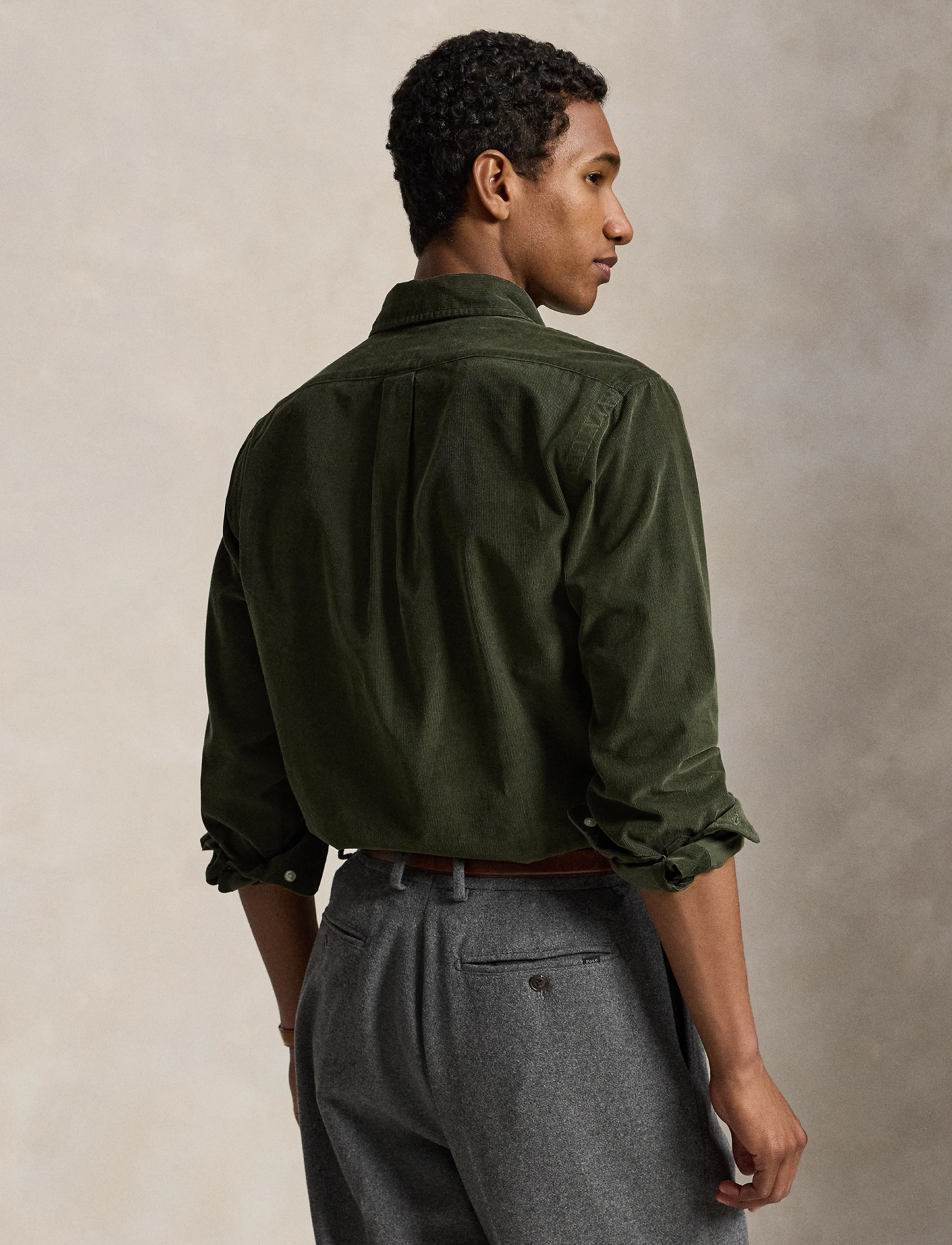 Polo Ralph Lauren - Custom Fit Corduroy Shirt - cordhemden - company olive w/k - 4