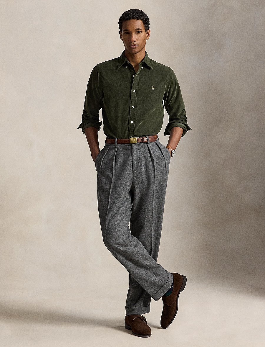 Polo Ralph Lauren - Custom Fit Corduroy Shirt - cordhemden - company olive w/k - 5