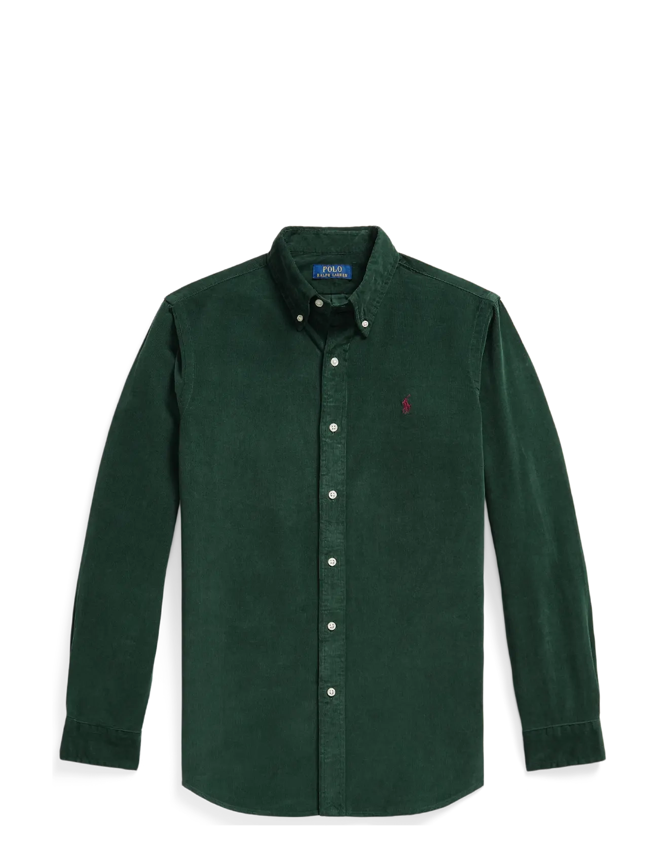 Polo Ralph Lauren Custom Fit Corduroy Shirt - Cordhemden - MOSS AGATE W/WINE / green