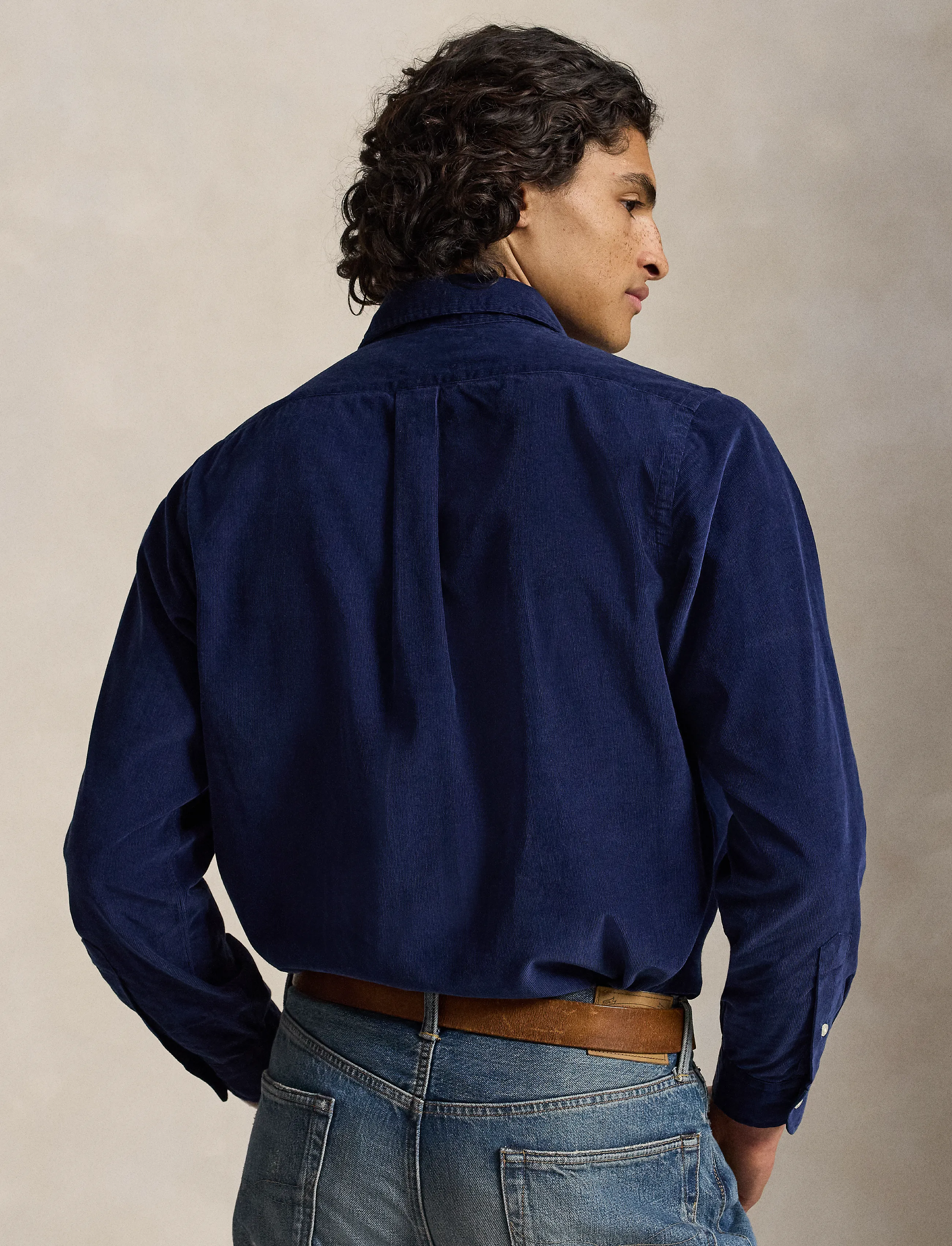Polo Ralph Lauren - Custom Fit Corduroy Shirt - cordhemden - newport navy w/ w - 4