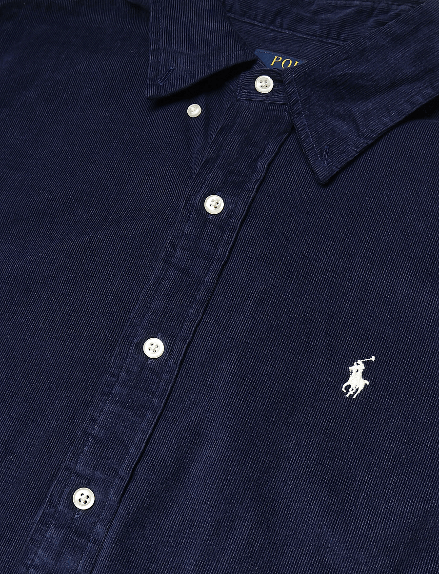 Polo Ralph Lauren - Custom Fit Corduroy Shirt - corduroy shirts - newport navy w/ w - 2