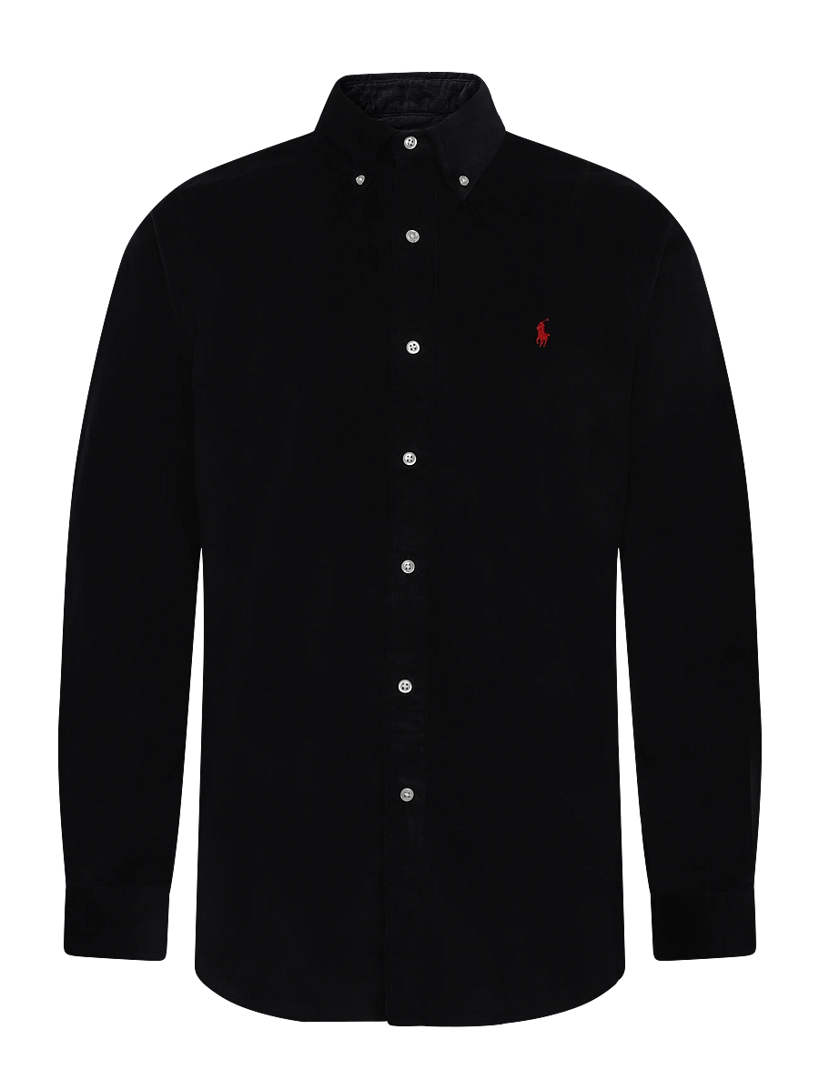 Polo Ralph Lauren - Custom Fit Corduroy Shirt - velvetsärgid - polo black - 0