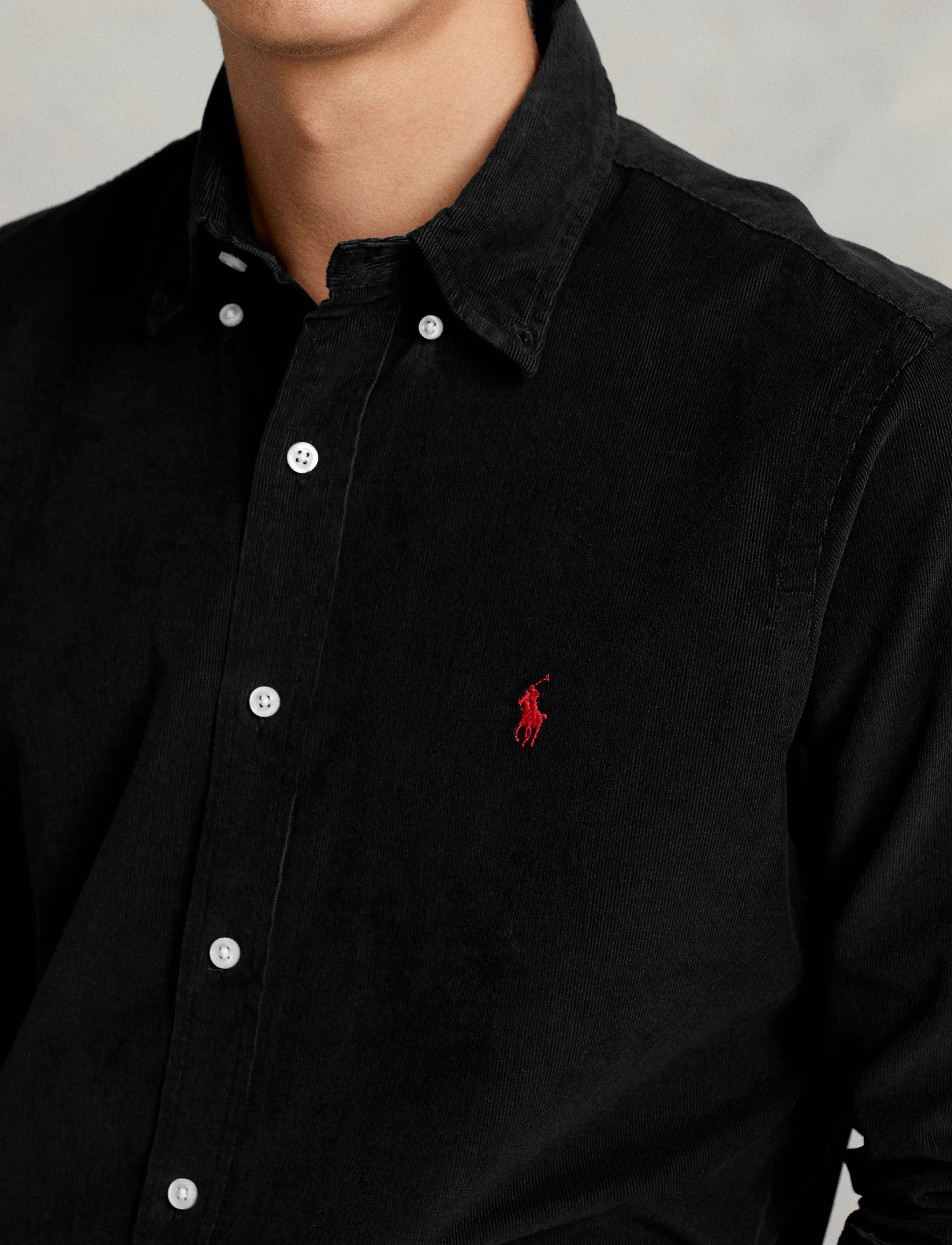 Polo Ralph Lauren - Custom Fit Corduroy Shirt - corduroy shirts - polo black - 5