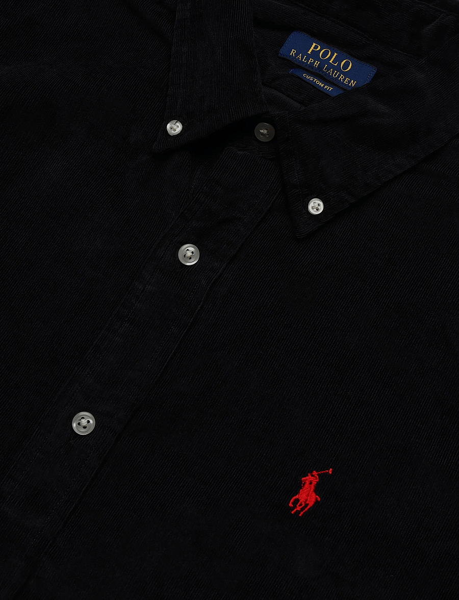 Polo Ralph Lauren - Custom Fit Corduroy Shirt - velvetsärgid - polo black - 2