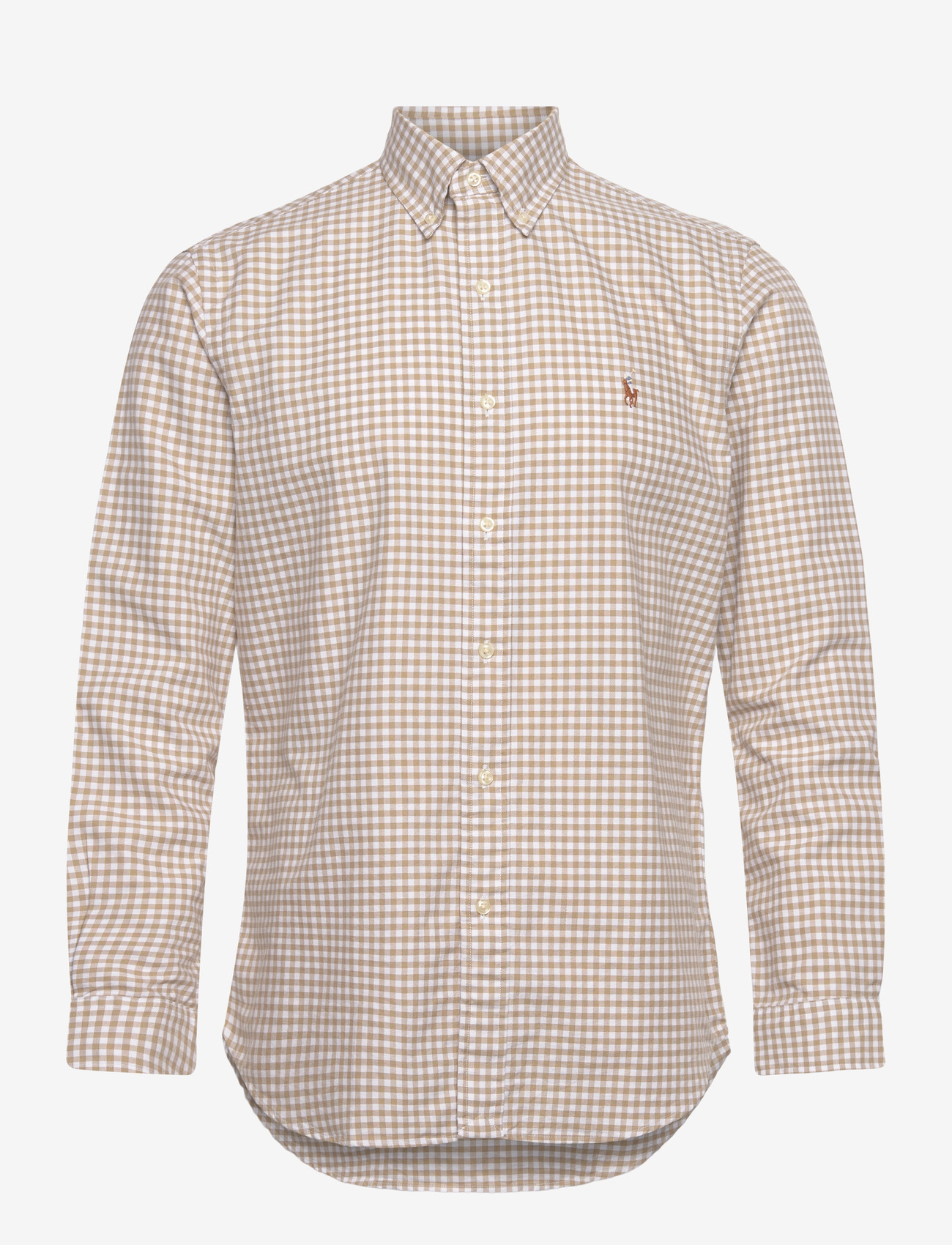 Polo Ralph Lauren - Custom Fit Gingham Oxford Shirt - oxfordi särgid - 4338q coastal bei - 0