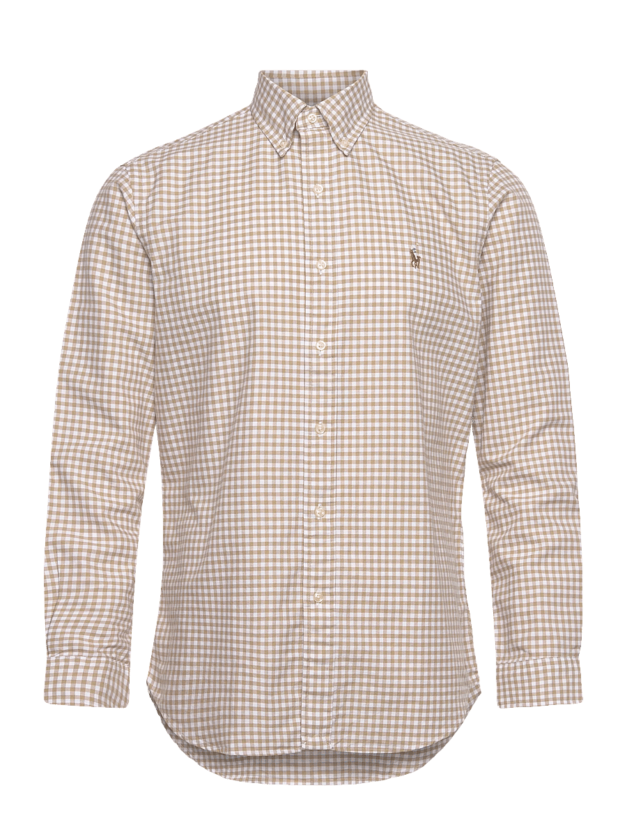 Polo Ralph Lauren - Custom Fit Gingham Oxford Shirt - 4338q coastal bei - 0