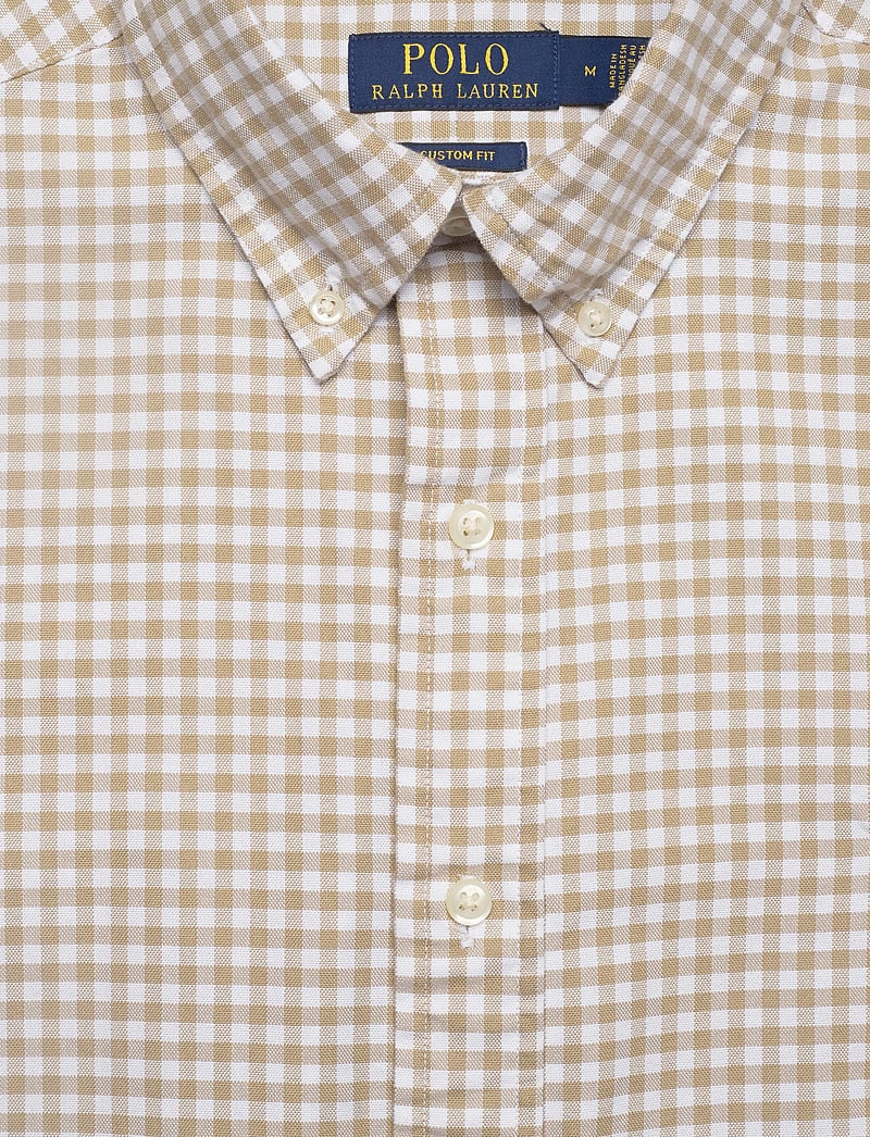Polo Ralph Lauren - Custom Fit Gingham Oxford Shirt - oxfordi särgid - 4338q coastal bei - 2