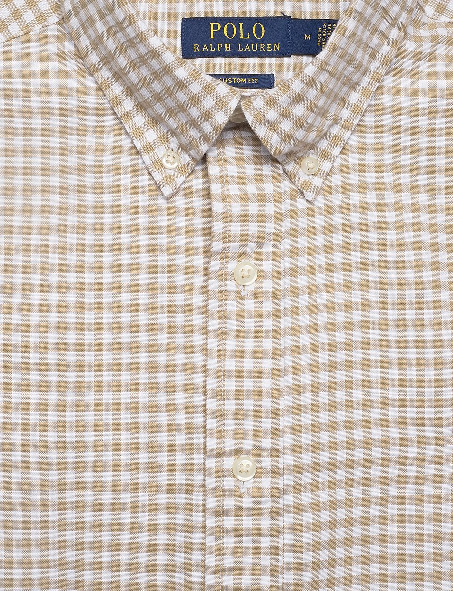 Polo Ralph Lauren - Custom Fit Gingham Oxford Shirt - 4338q coastal bei - 2