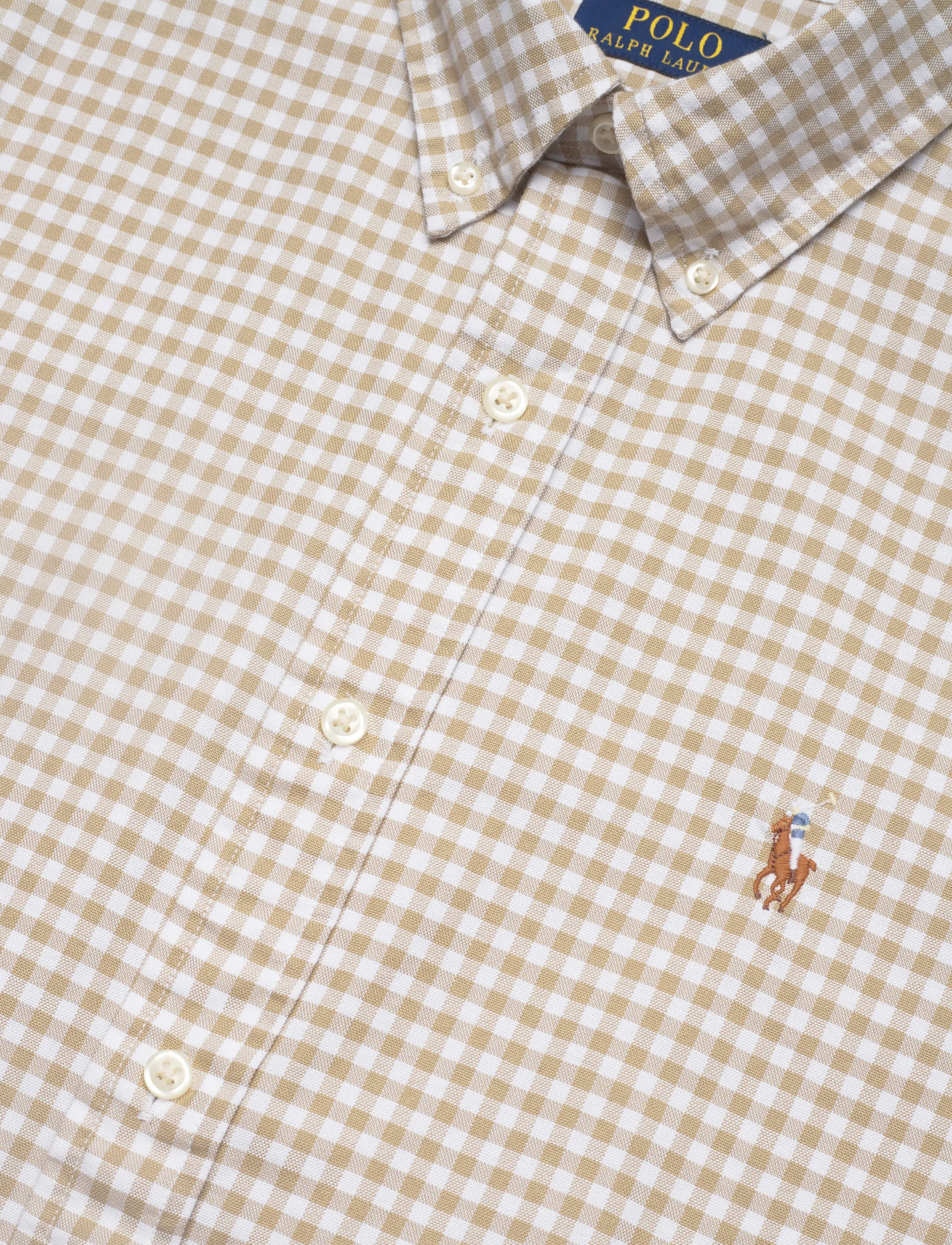 Polo Ralph Lauren - Custom Fit Gingham Oxford Shirt - 4338q coastal bei - 3