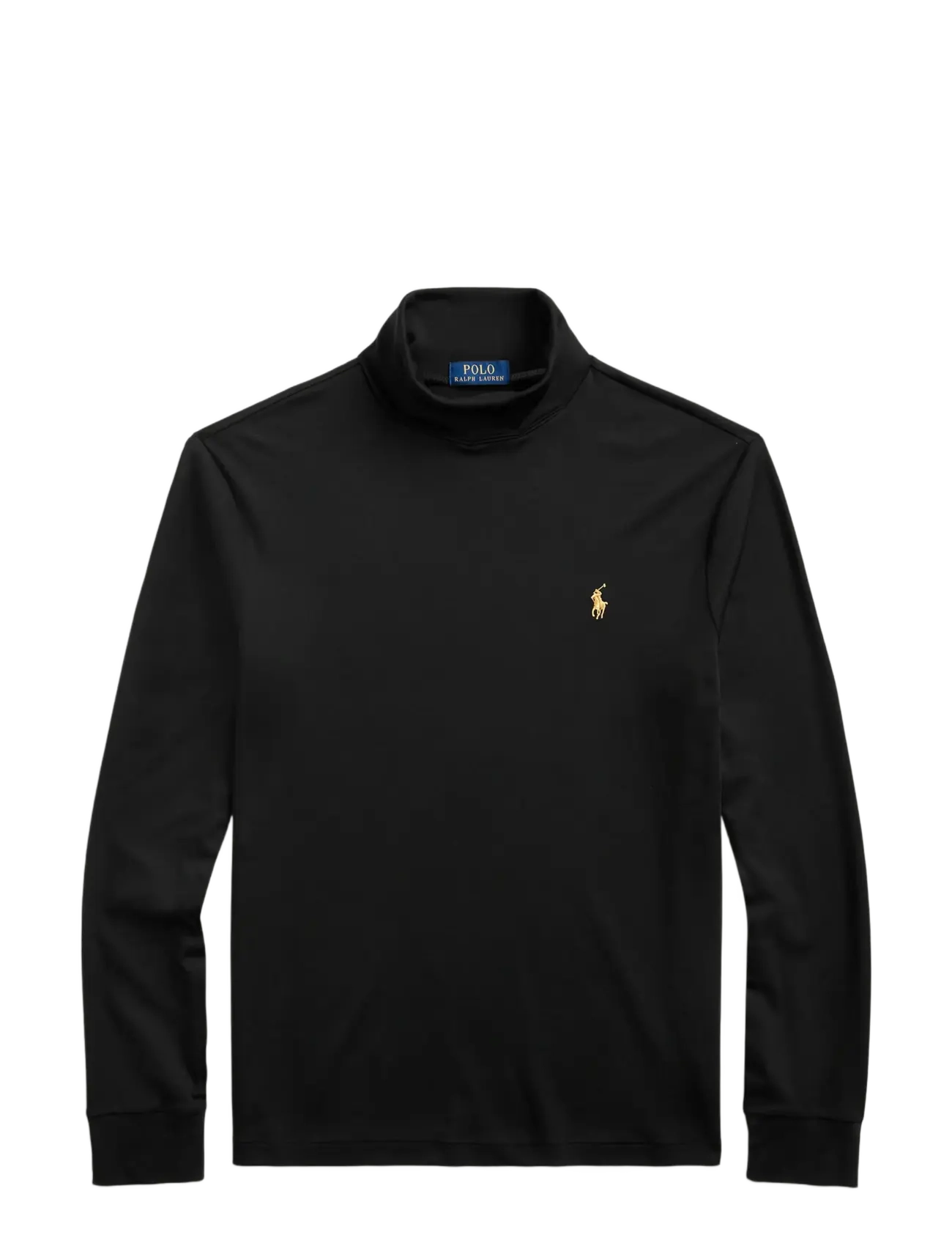Soft Cotton Turtleneck - POLO BLACK