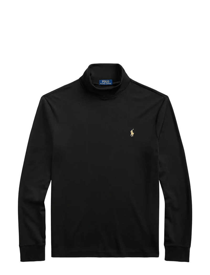 Polo Ralph Lauren - Soft Cotton Turtleneck - långärmade t-shirts - polo black - 1