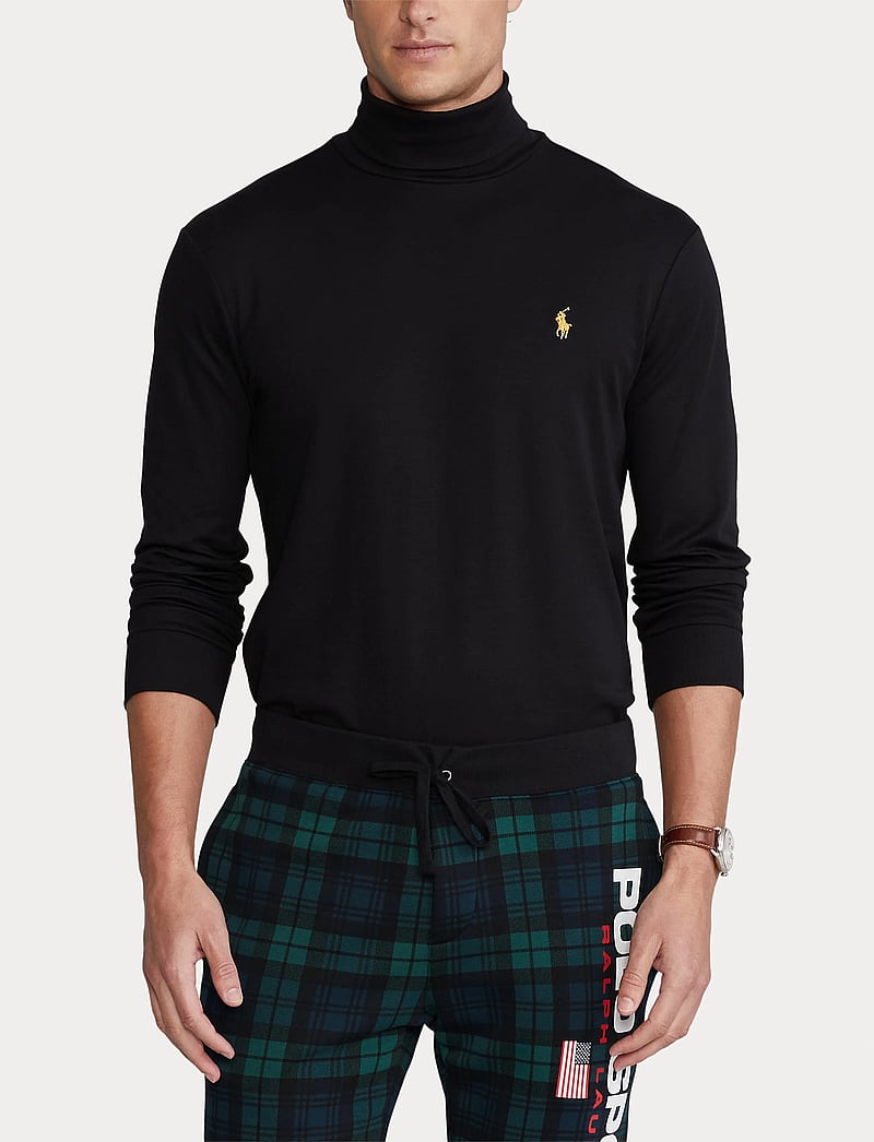 Polo Ralph Lauren - Soft Cotton Turtleneck - långärmade t-shirts - polo black - 5