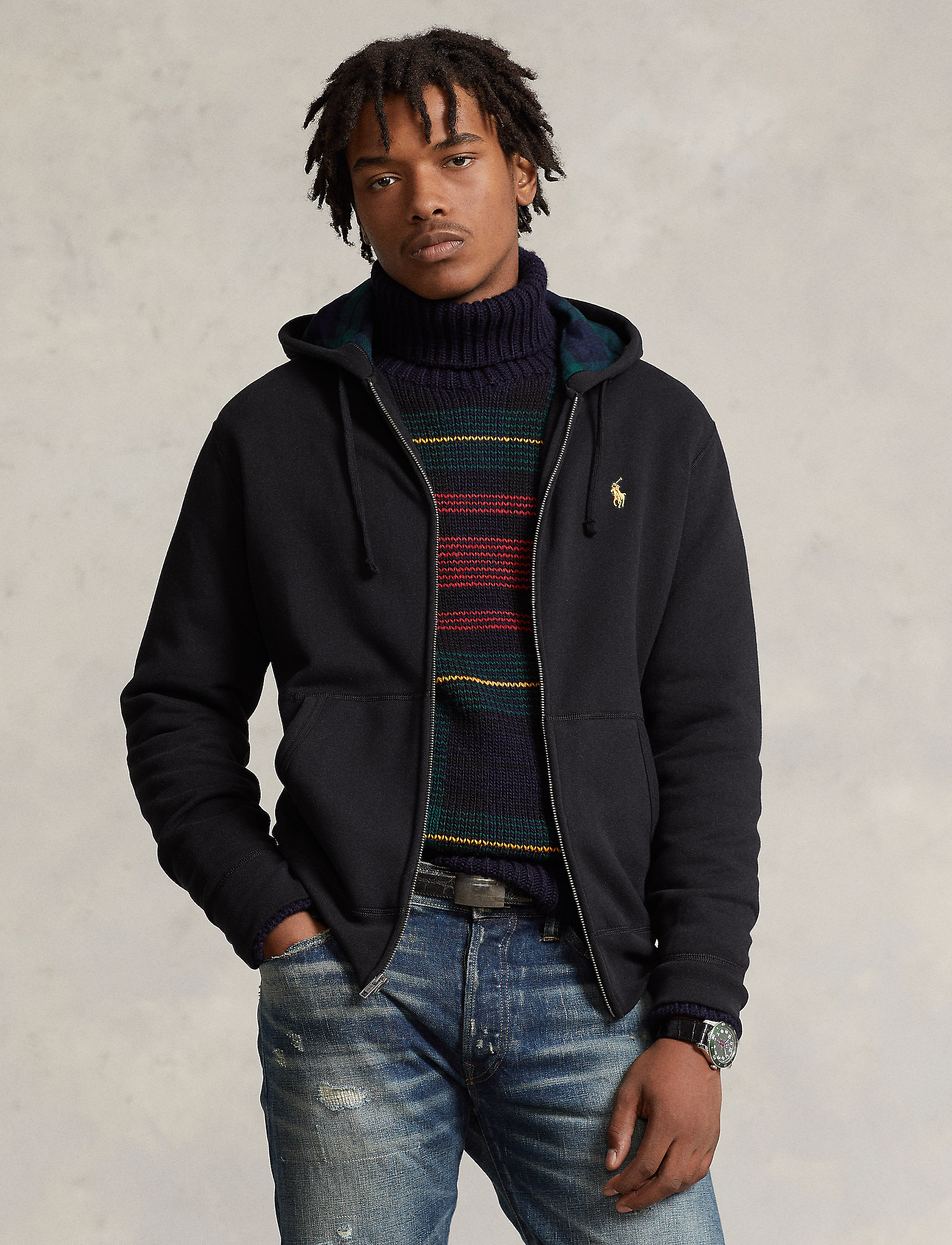 Polo Ralph Lauren - RL FLEECE-LSL-SWS - polo black - 2