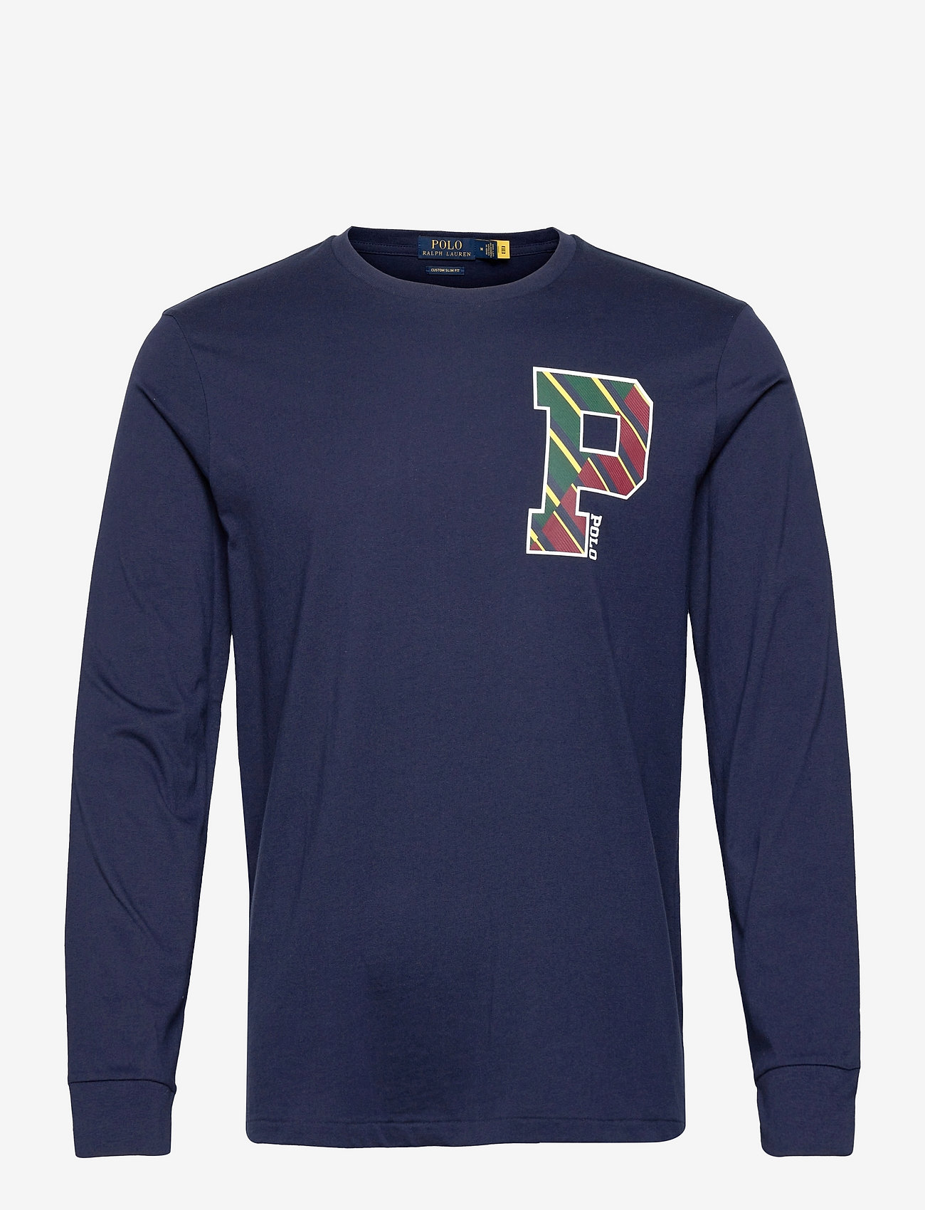 Polo Ralph Lauren - Custom Slim Fit Letterman Jersey T-Shirt - french navy - 0