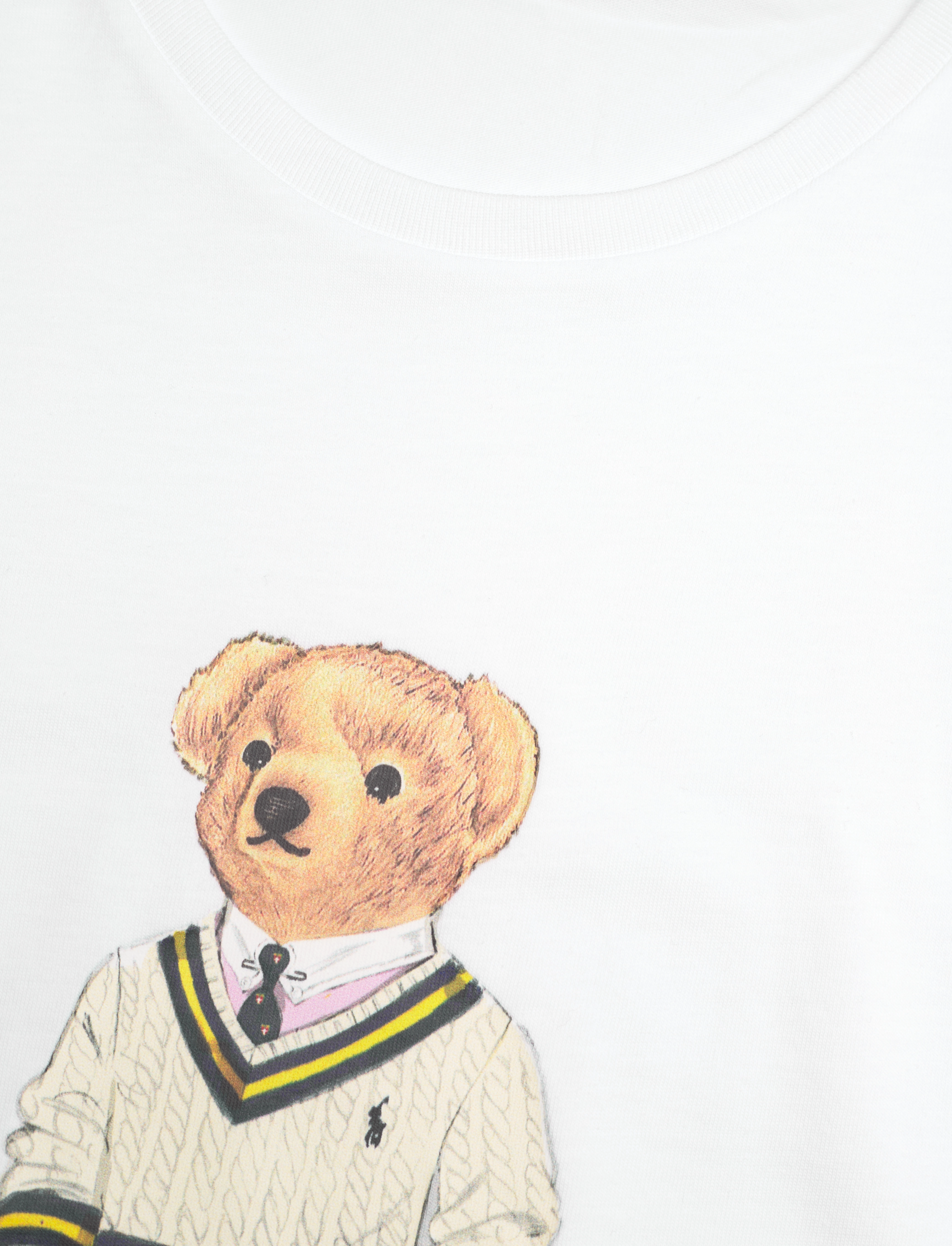 Polo Ralph Lauren - Custom Slim Fit Polo Bear Jersey T-Shirt - sp23 white prp hp - 3