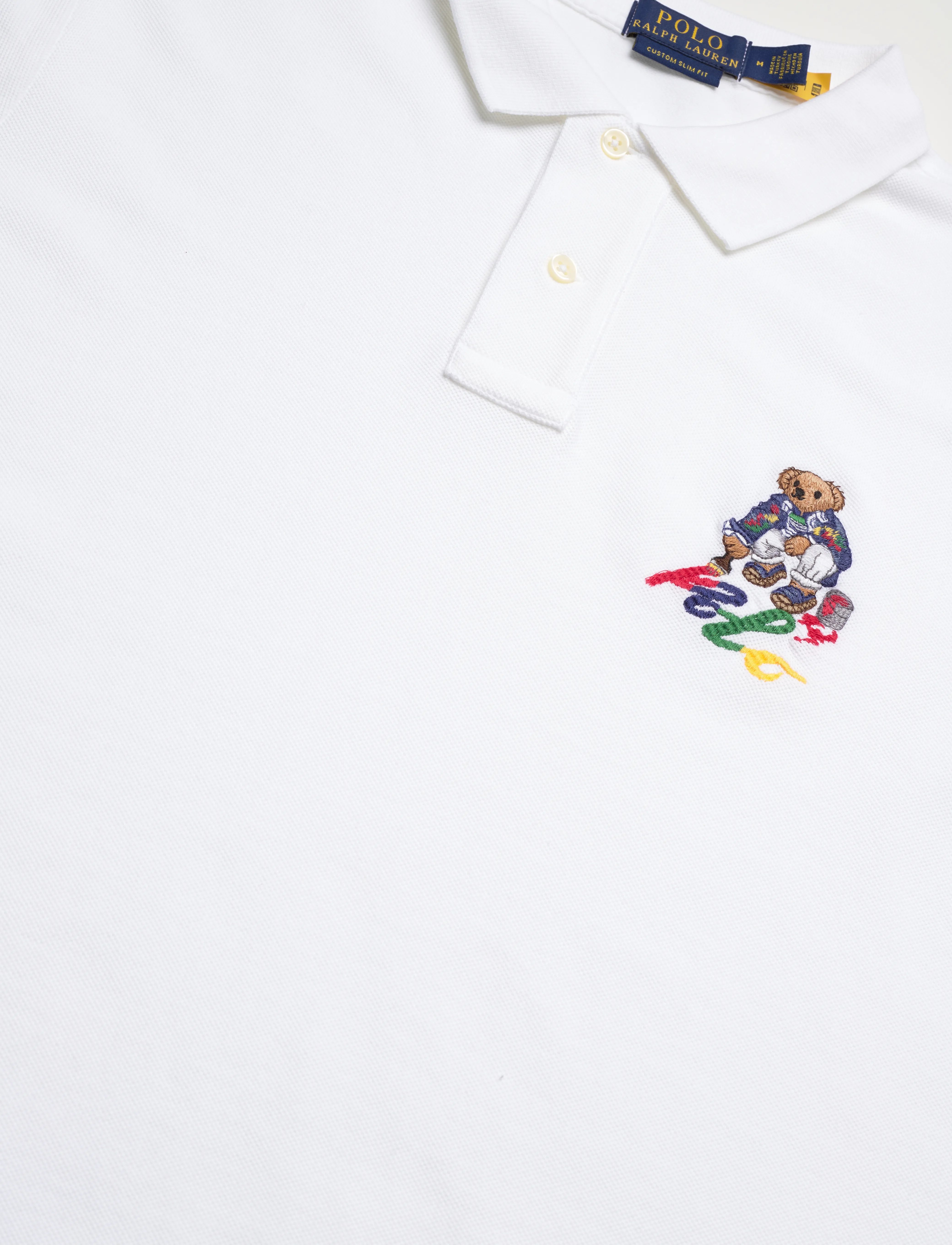 Polo Ralph Lauren - Custom Slim Fit Polo Bear Polo Shirt - cr23 white paint - 2