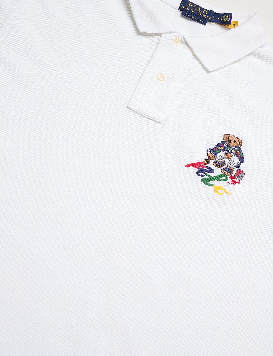Polo Ralph Lauren - Custom Slim Fit Polo Bear Polo Shirt - cr23 white paint - 2