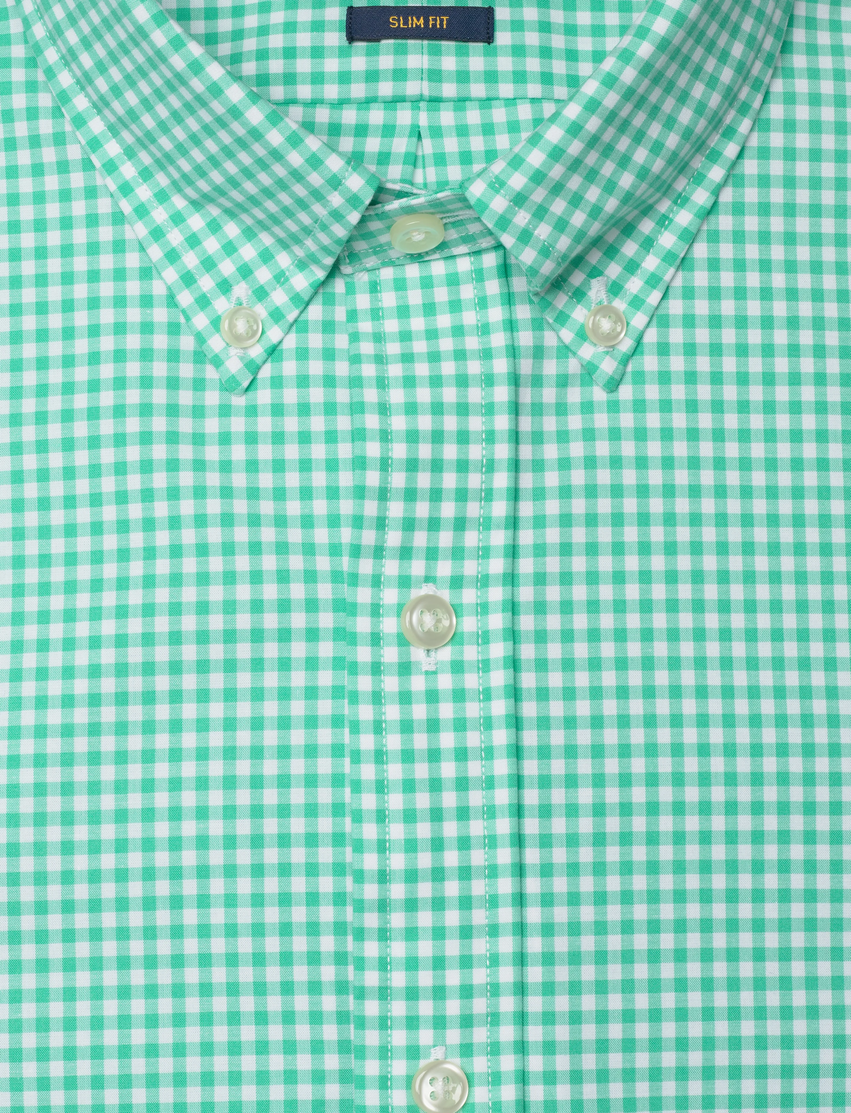 Polo Ralph Lauren - Slim Fit Gingham Stretch Poplin Shirt - 4656d key west gr - 2