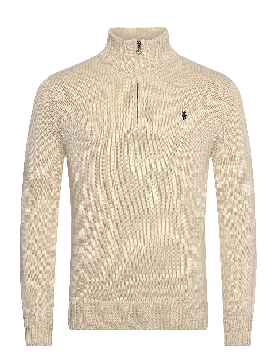 Polo Ralph Lauren - 21/2 COTTON-LSL-PLO - pullover mit halbem reißverschluss - andover cream - 0