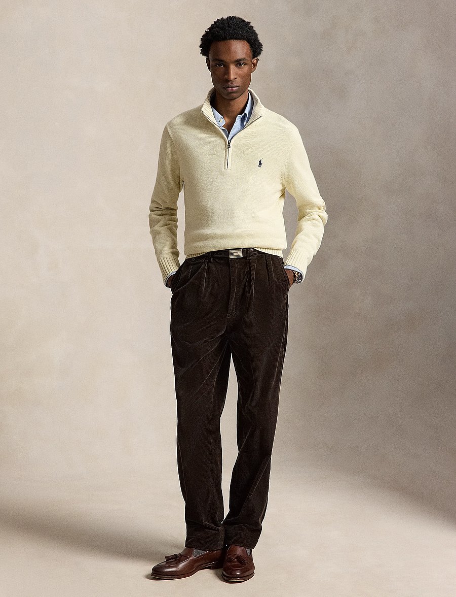 Polo Ralph Lauren - 21/2 COTTON-LSL-PLO - half zip-trøjer - andover cream - 0