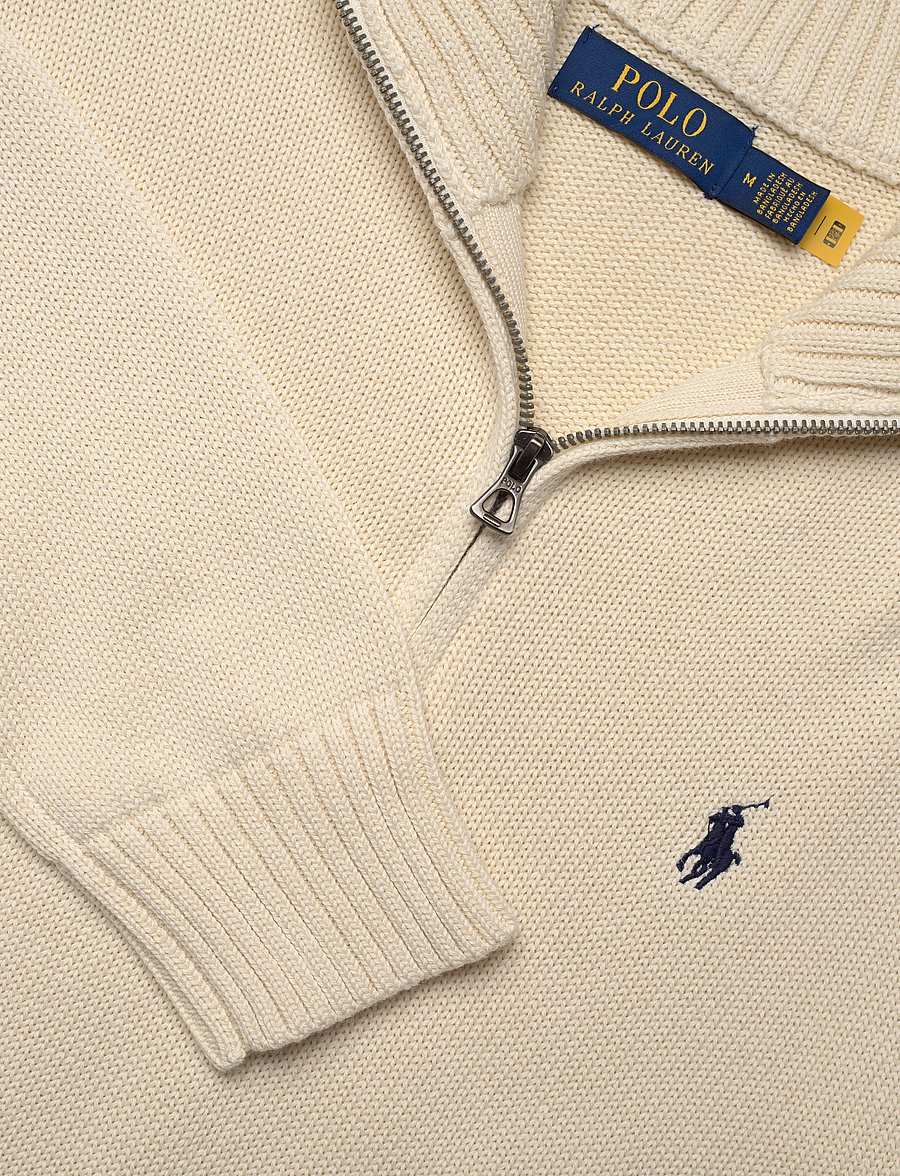 Polo Ralph Lauren - 21/2 COTTON-LSL-PLO - pullover mit halbem reißverschluss - andover cream - 2