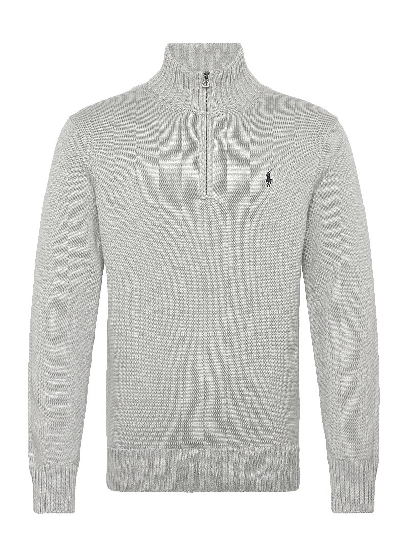 Polo Ralph Lauren - Cotton Quarter-Zip Sweater - half zip-trøjer - andover heather - 0