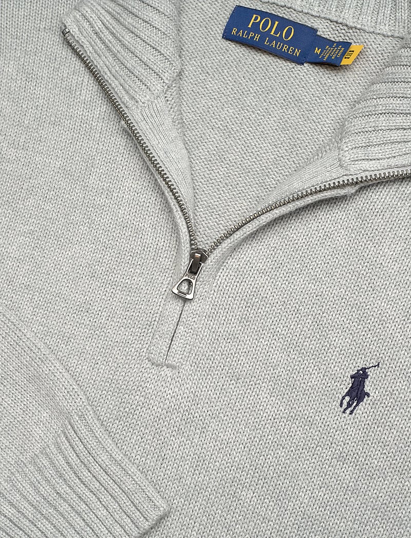 Polo Ralph Lauren - Cotton Quarter-Zip Sweater - half zip-trøjer - andover heather - 2