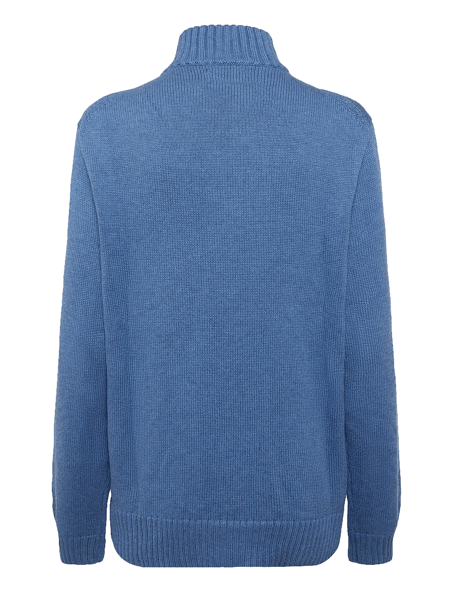 Polo Ralph Lauren - 21/2 COTTON-LSL-PLO - half zip - blue borage heath - 3