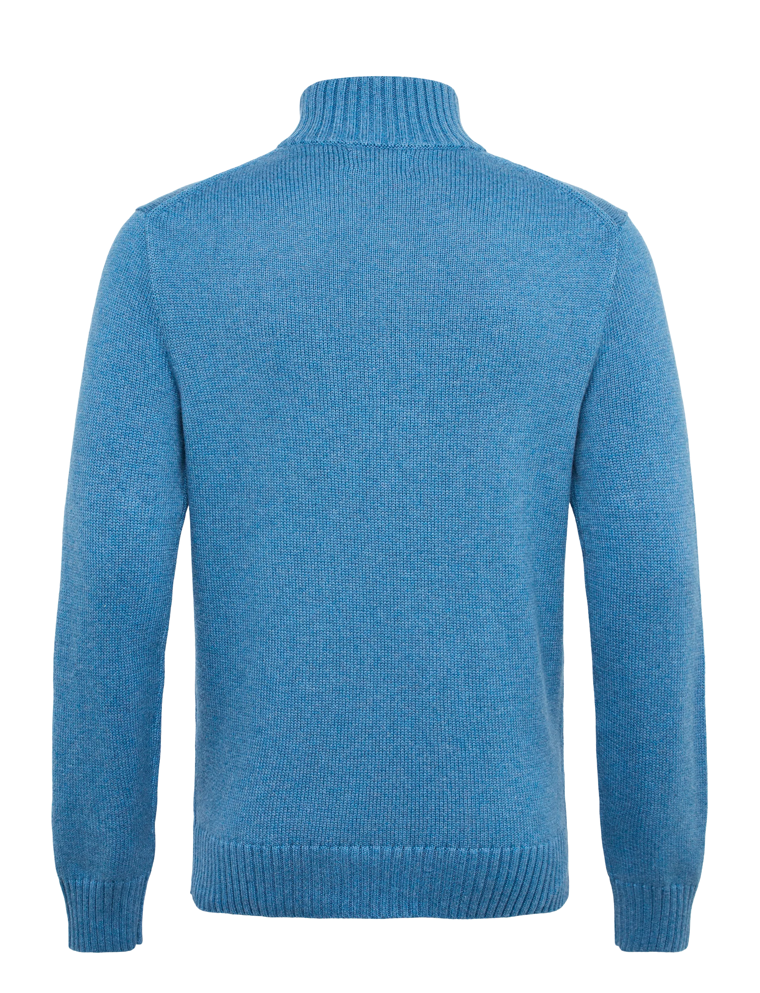 Polo Ralph Lauren - Cotton Quarter-Zip Sweater - half zip - blue borage heath - 3