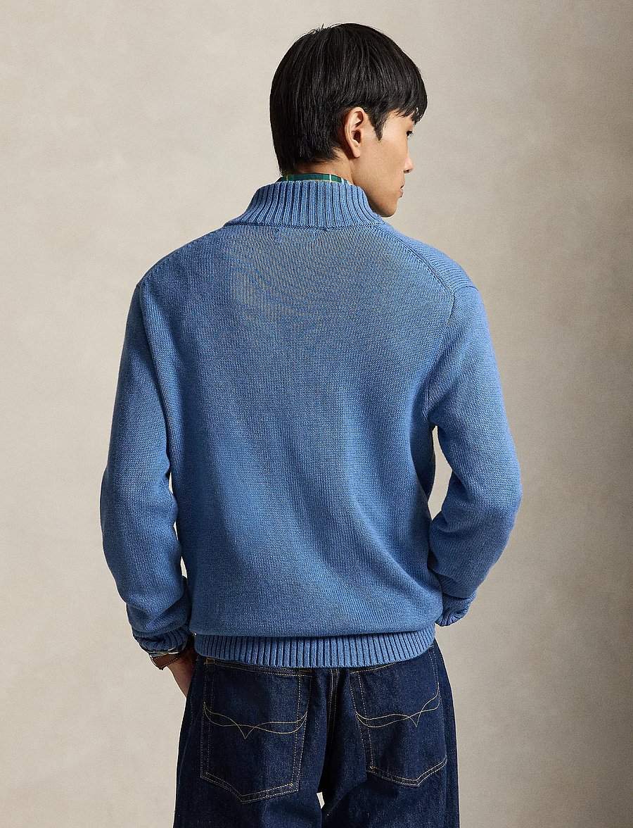 Polo Ralph Lauren - 21/2 COTTON-LSL-PLO - half zip - blue borage heath - 4