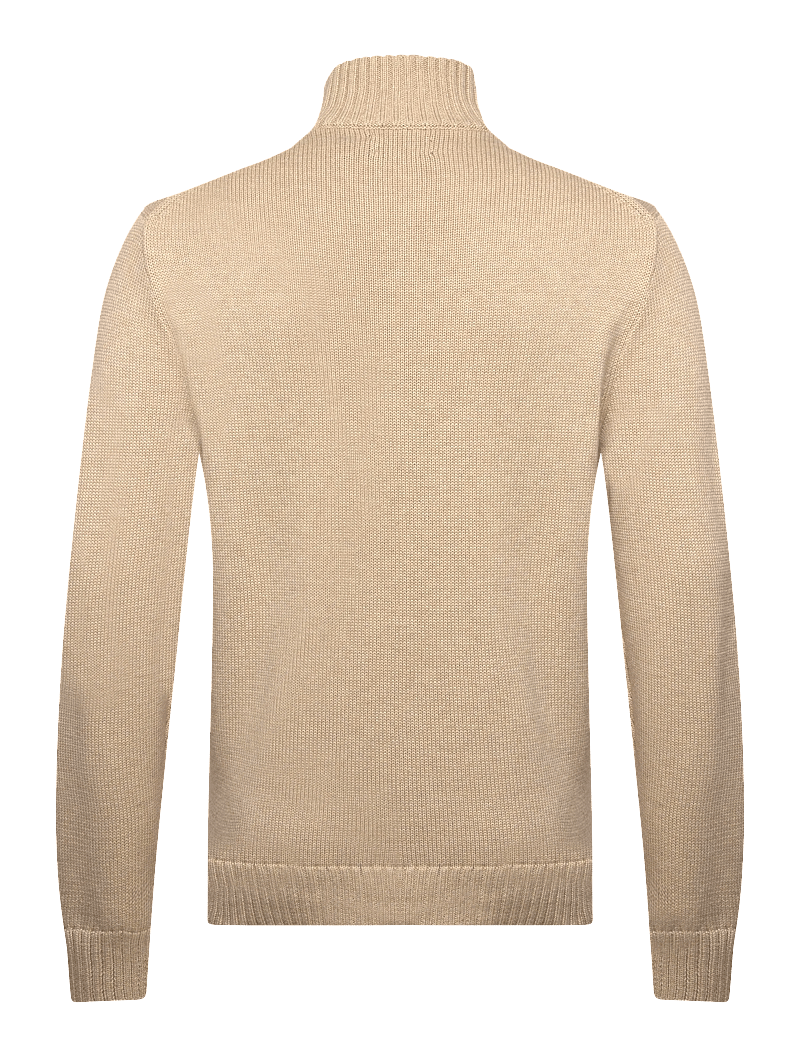 Polo Ralph Lauren - Cotton Quarter-Zip Sweater - half zip-tröjor - dune melange - 1