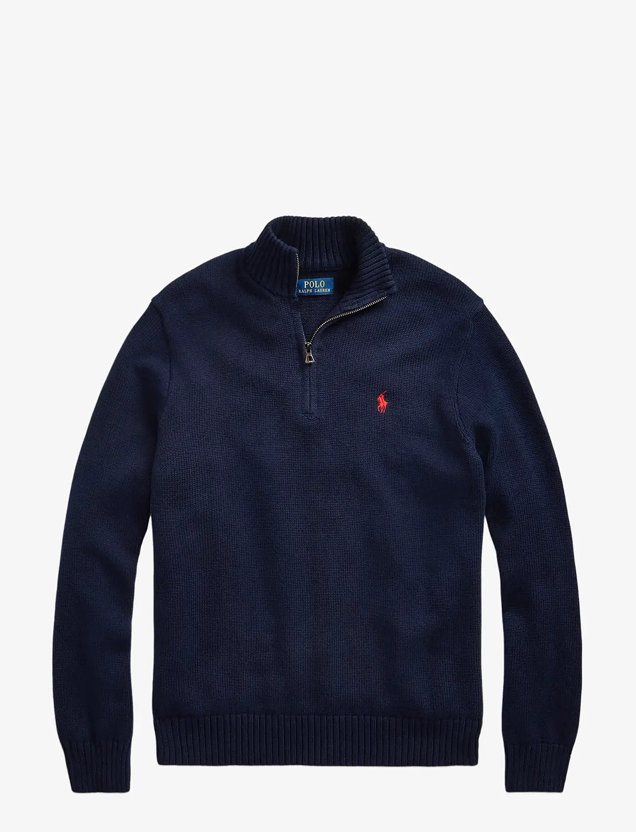 Polo Ralph Lauren - Cotton Quarter-Zip Sweater - tõmblukk-kaelusega dressipluusid - hunter navy - 1