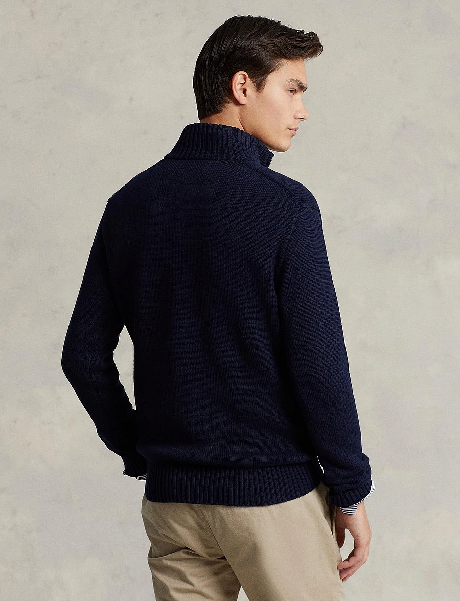 Polo Ralph Lauren - Cotton Quarter-Zip Mockneck Sweater - pullover mit halbem reißverschluss - hunter navy - 2