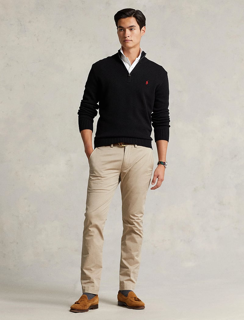 Polo Ralph Lauren - Cotton Quarter-Zip Mockneck Sweater - pullover mit halbem reißverschluss - polo black - 0